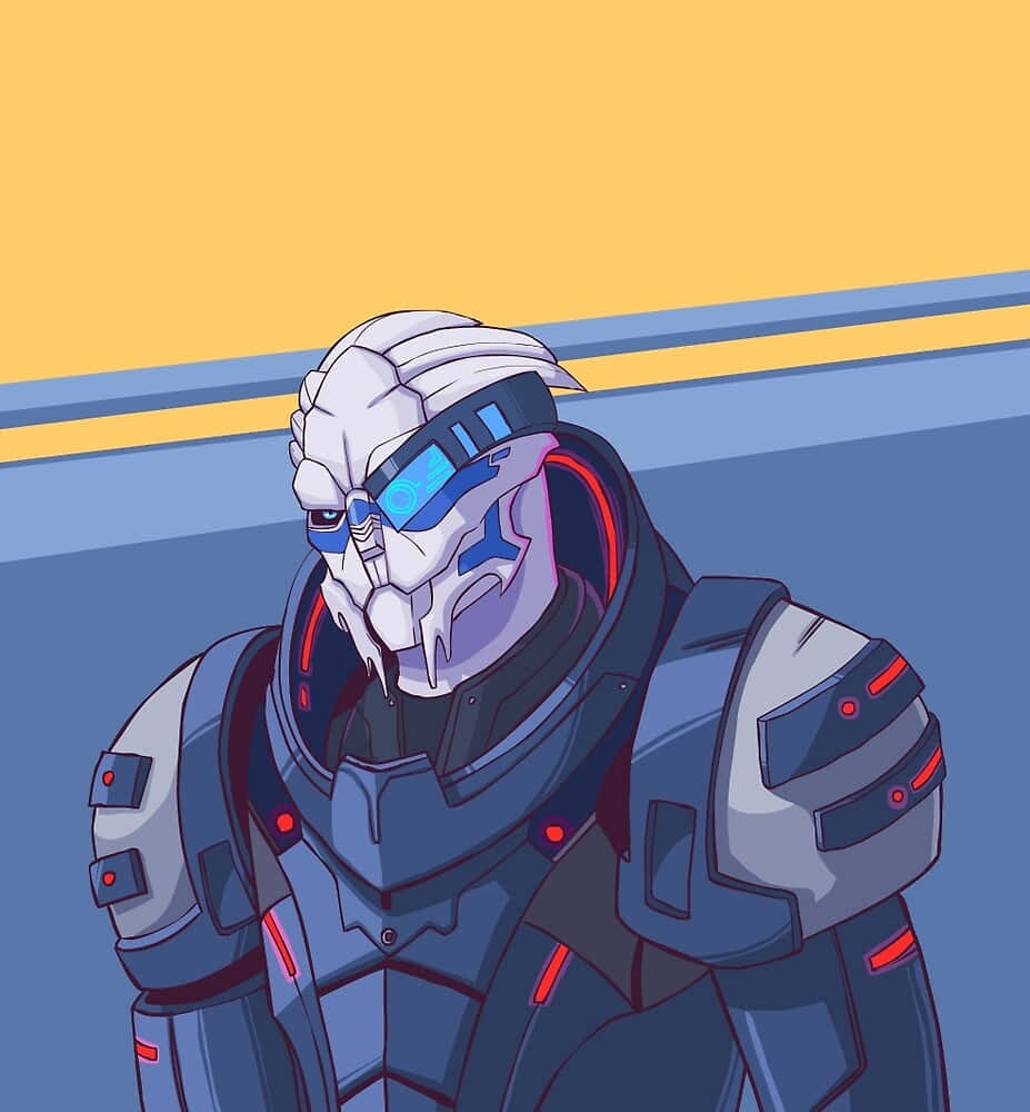 Garrus Vakarian, a loyal Turian vigilante from the Mass Effect series Wallpaper
