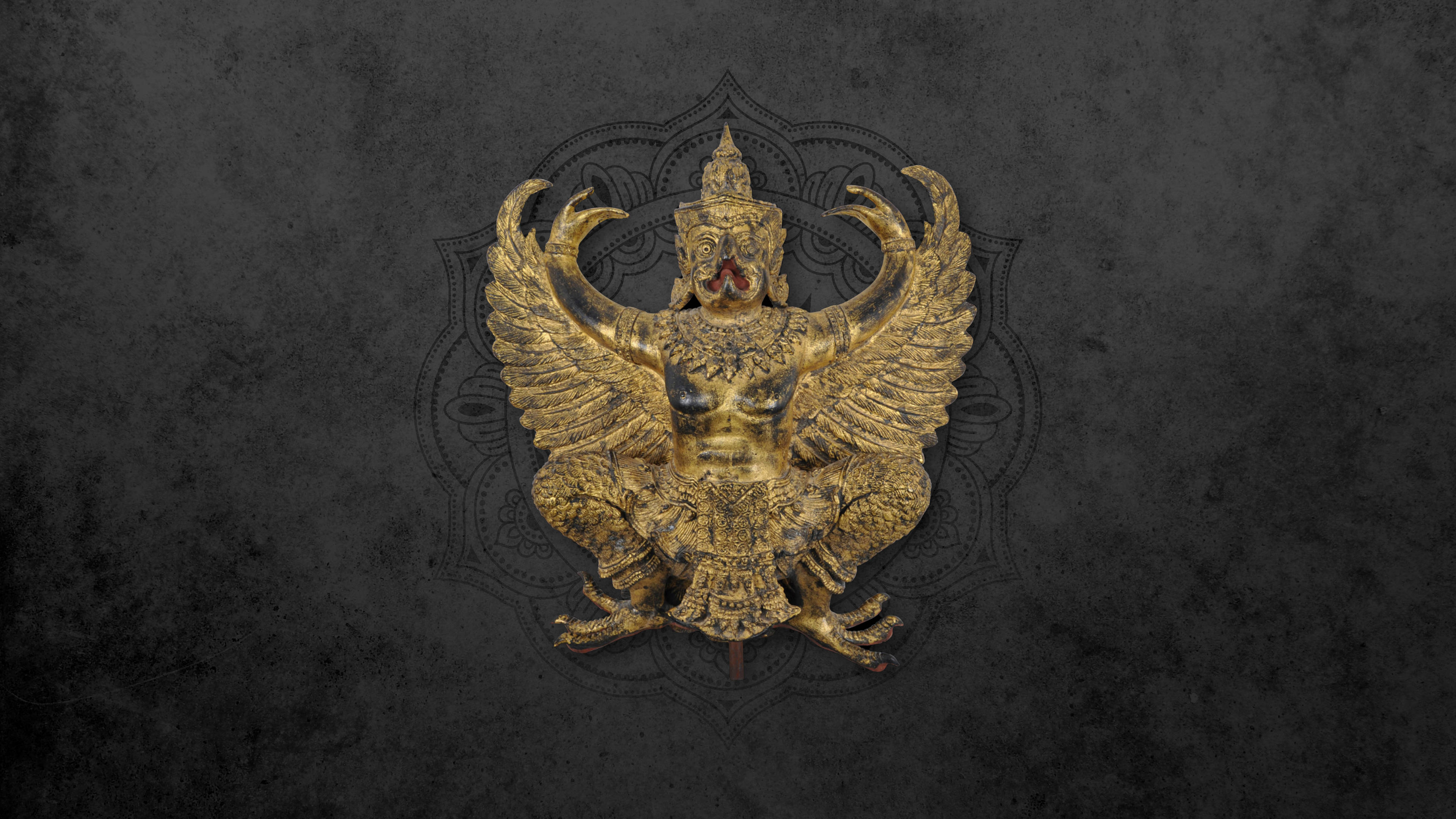 Garuda Emblem Golden Wallpaper