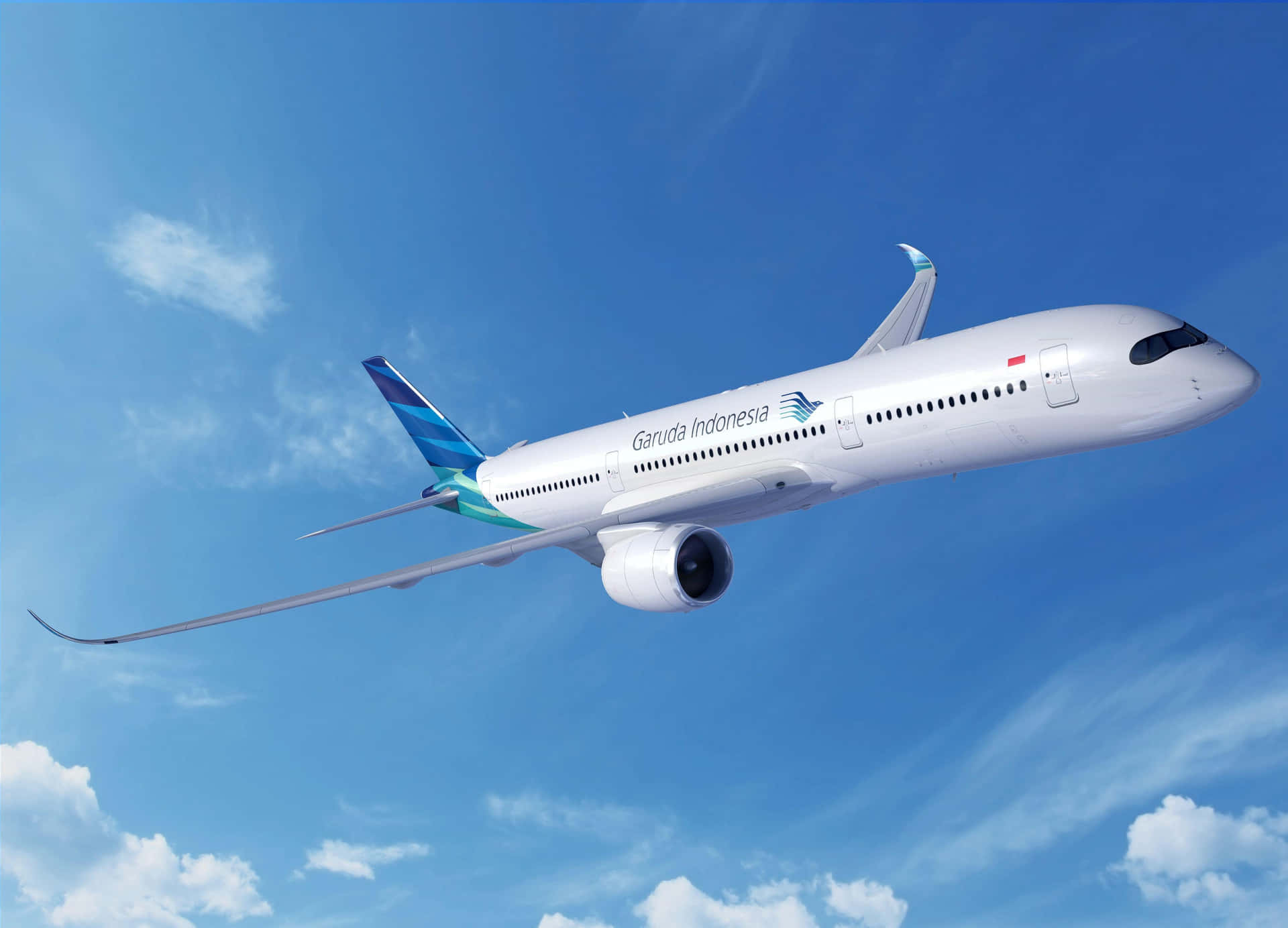 Garuda Indonesia Airbus A350 In Flight Wallpaper