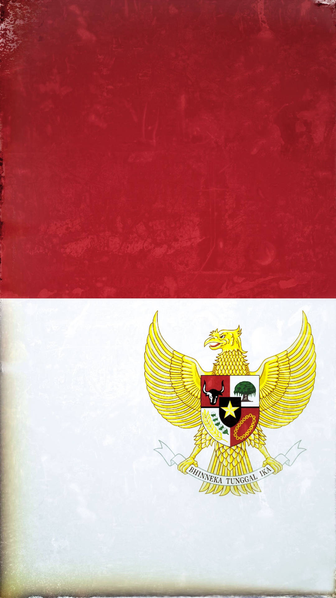 Garuda On Indonesian Flag Picture