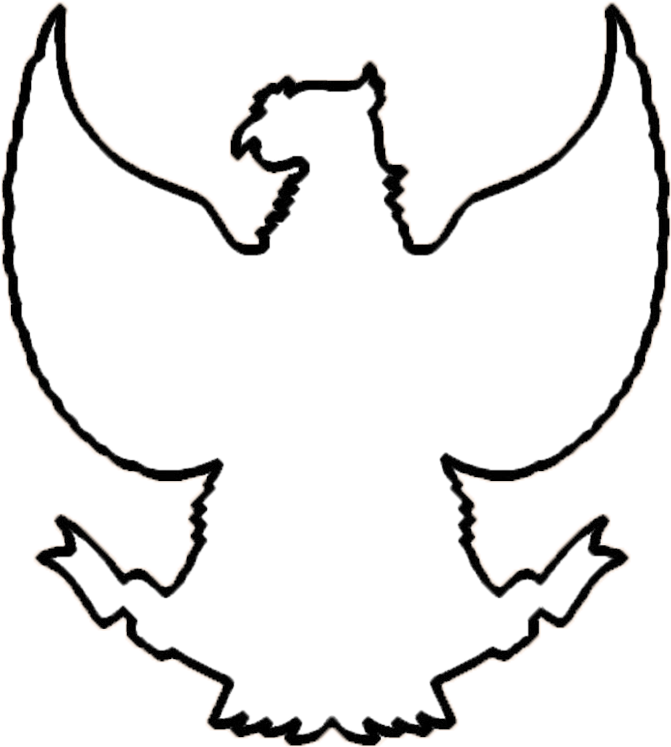 Garuda Silhouette Outline PNG