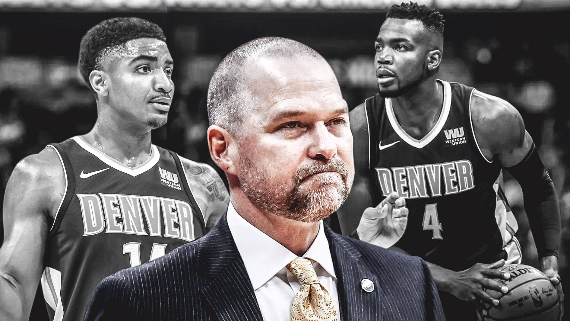 Gary Harris With Coach Mike Malone Wallpaper
