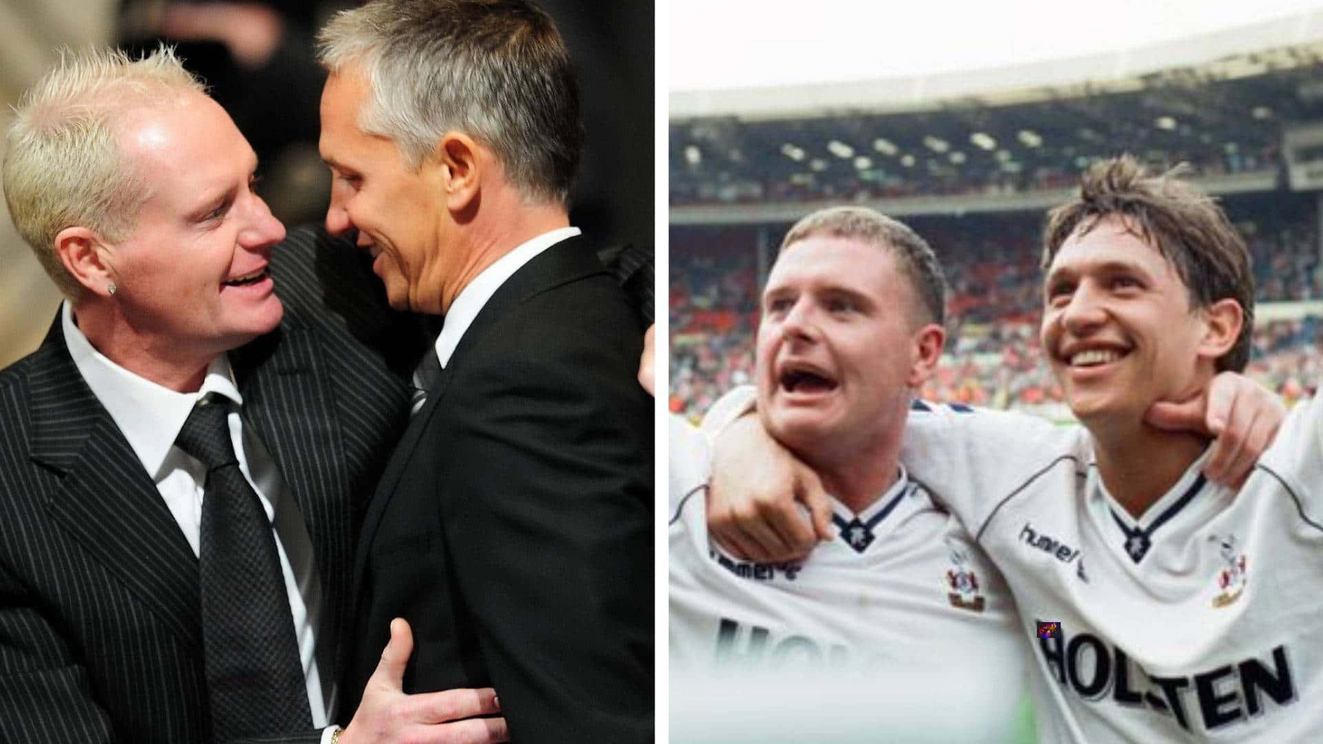 Gary Lineker With Paul Gascoigne Then And Now Wallpaper
