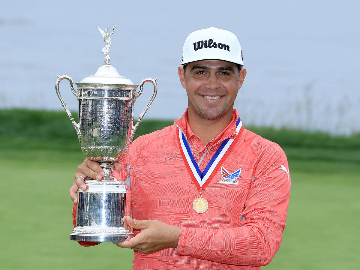 Gary Woodland Trophy And Medal Wallpaper