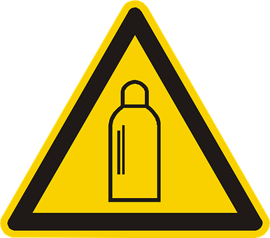 Gas Cylinder Warning Sign PNG