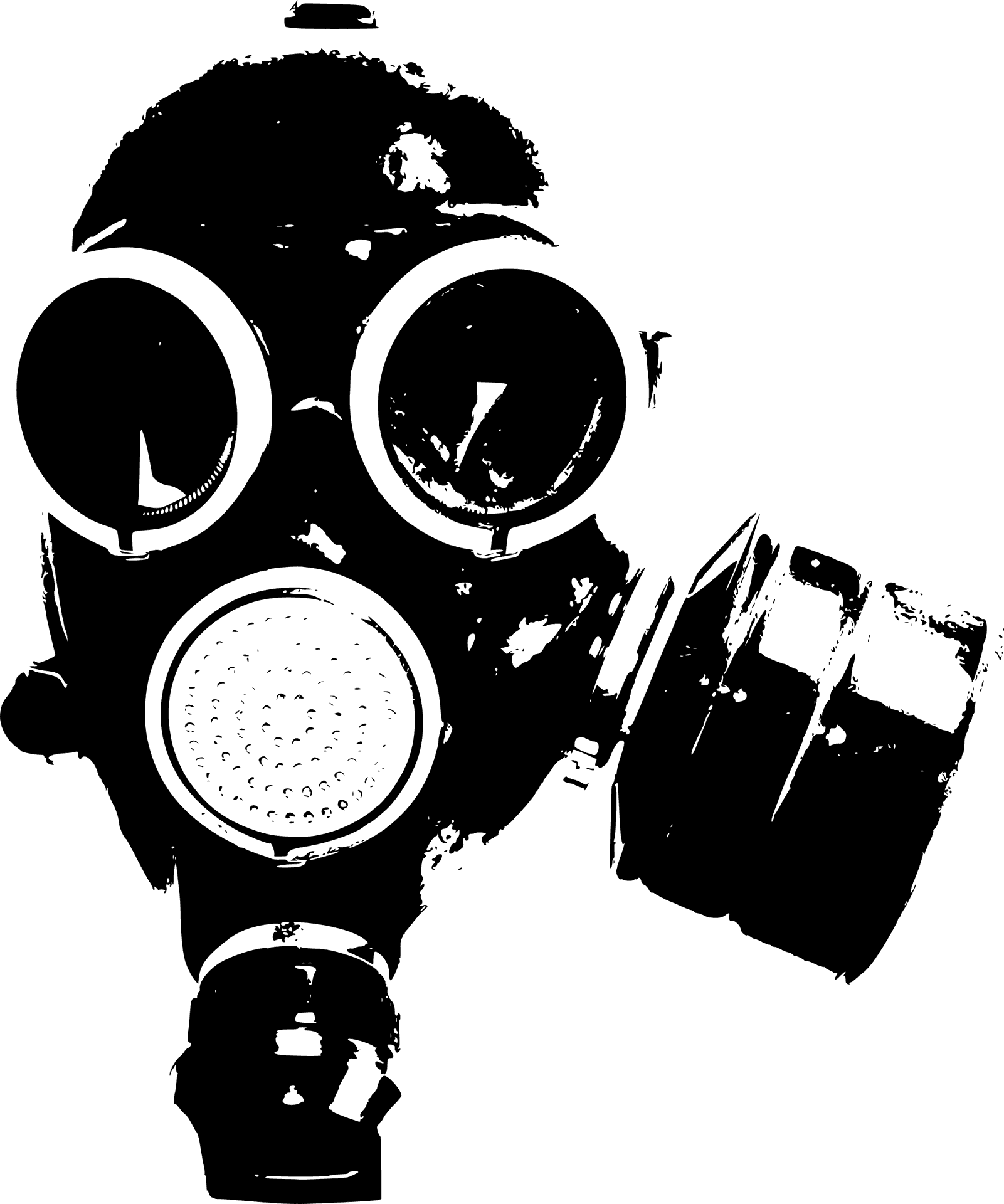 Gas Mask Silhouette PNG