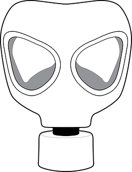 Gas Mask Vector Illustration PNG