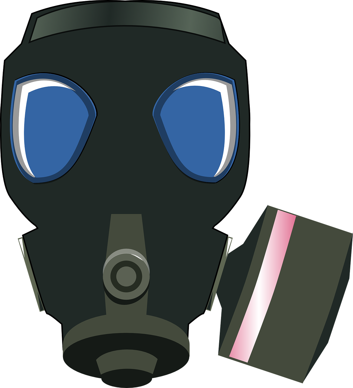 Gas Maskand Filter Vector Illustration PNG