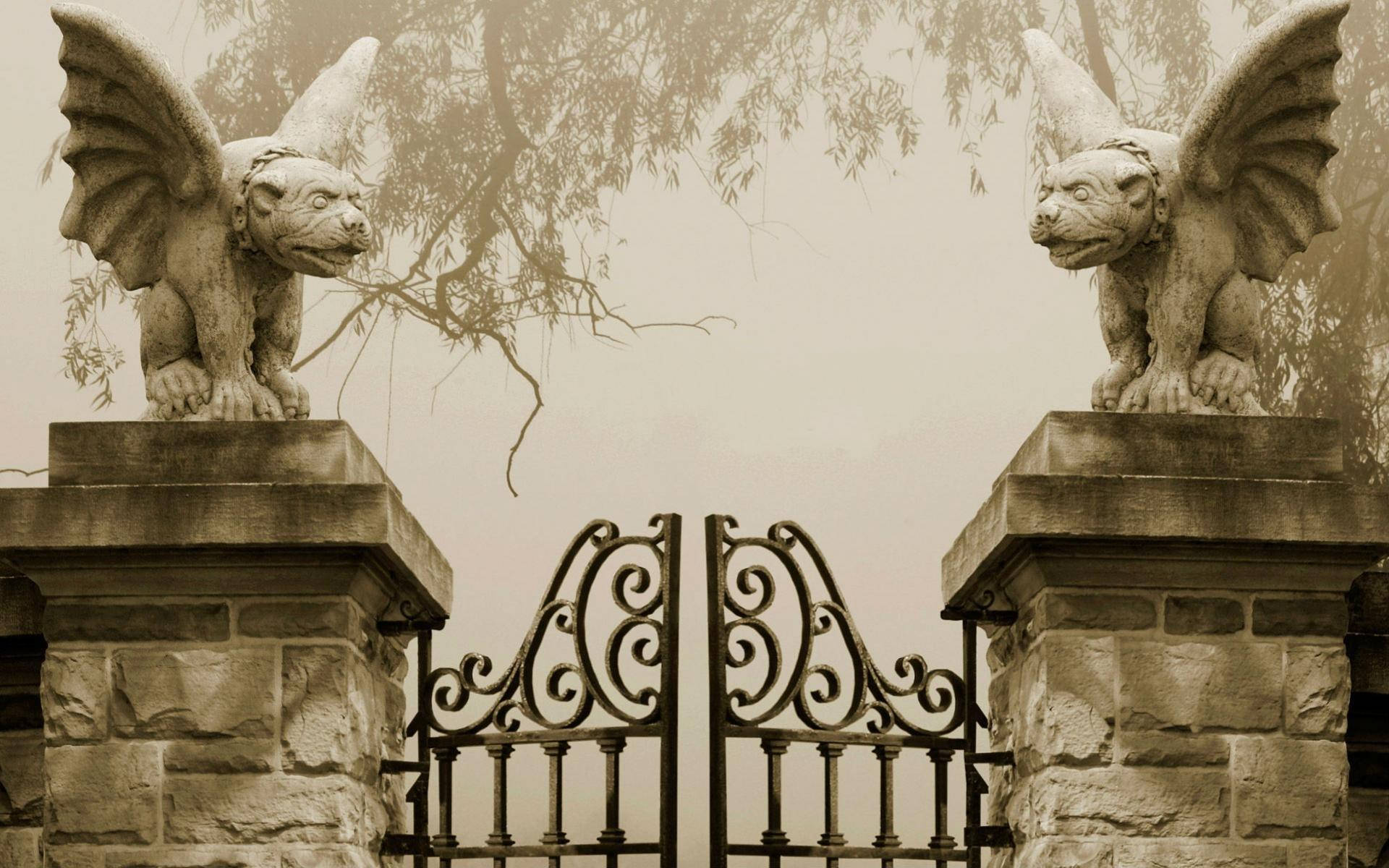 Gate To A Graveyard Wallpaper