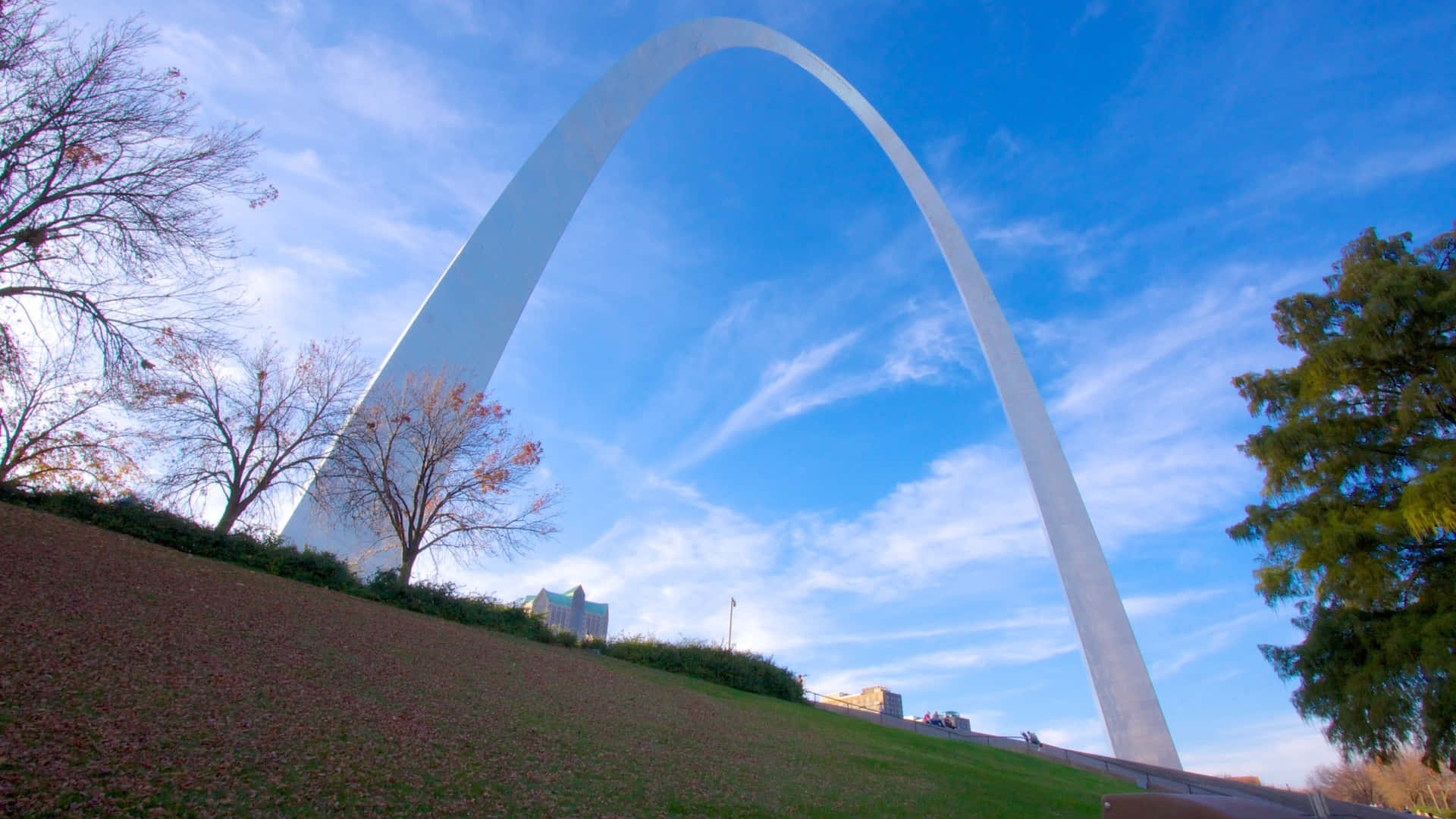 Gateway Arch National Park Trees Ground Wallpaper
