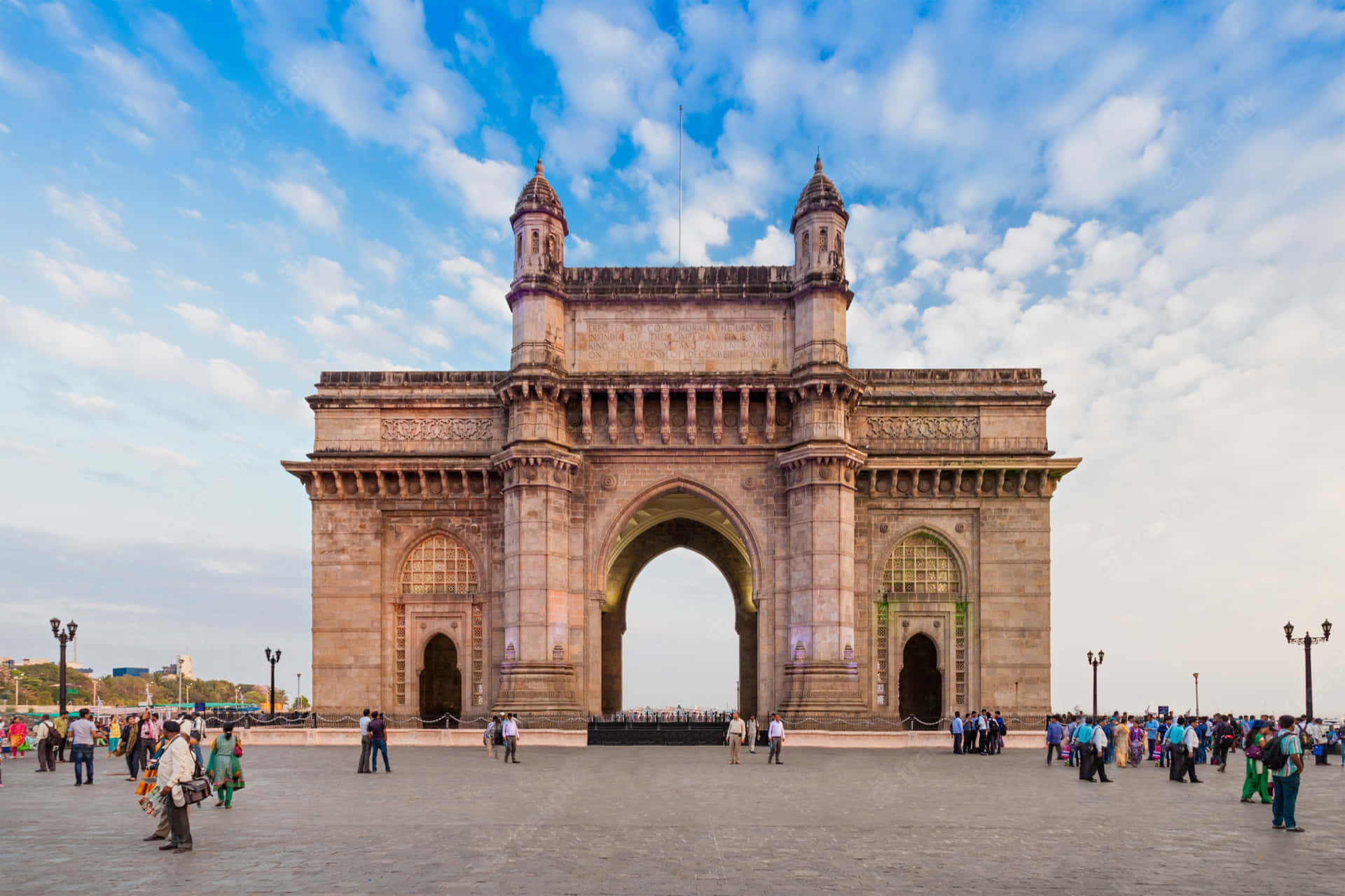 Gateway To India Cloudy Sky Wallpaper