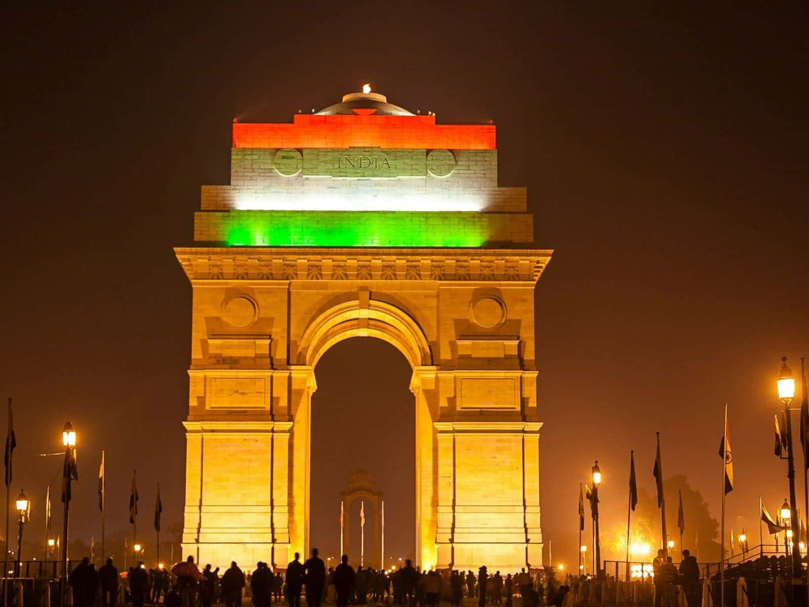 Gateway To India Light Flag Background