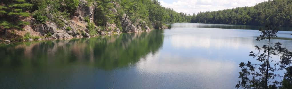 Panorama Danau Gatineau Park Wallpaper