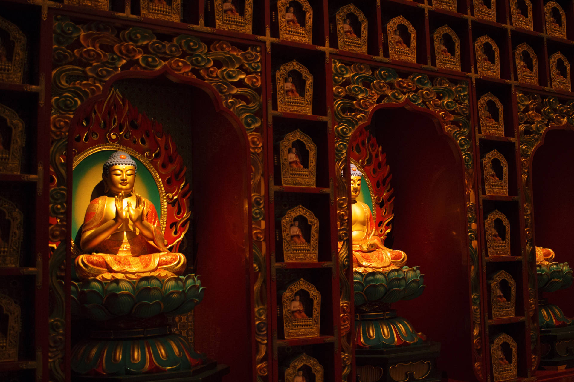 Display Luminoso Gautama Buddha Sfondo