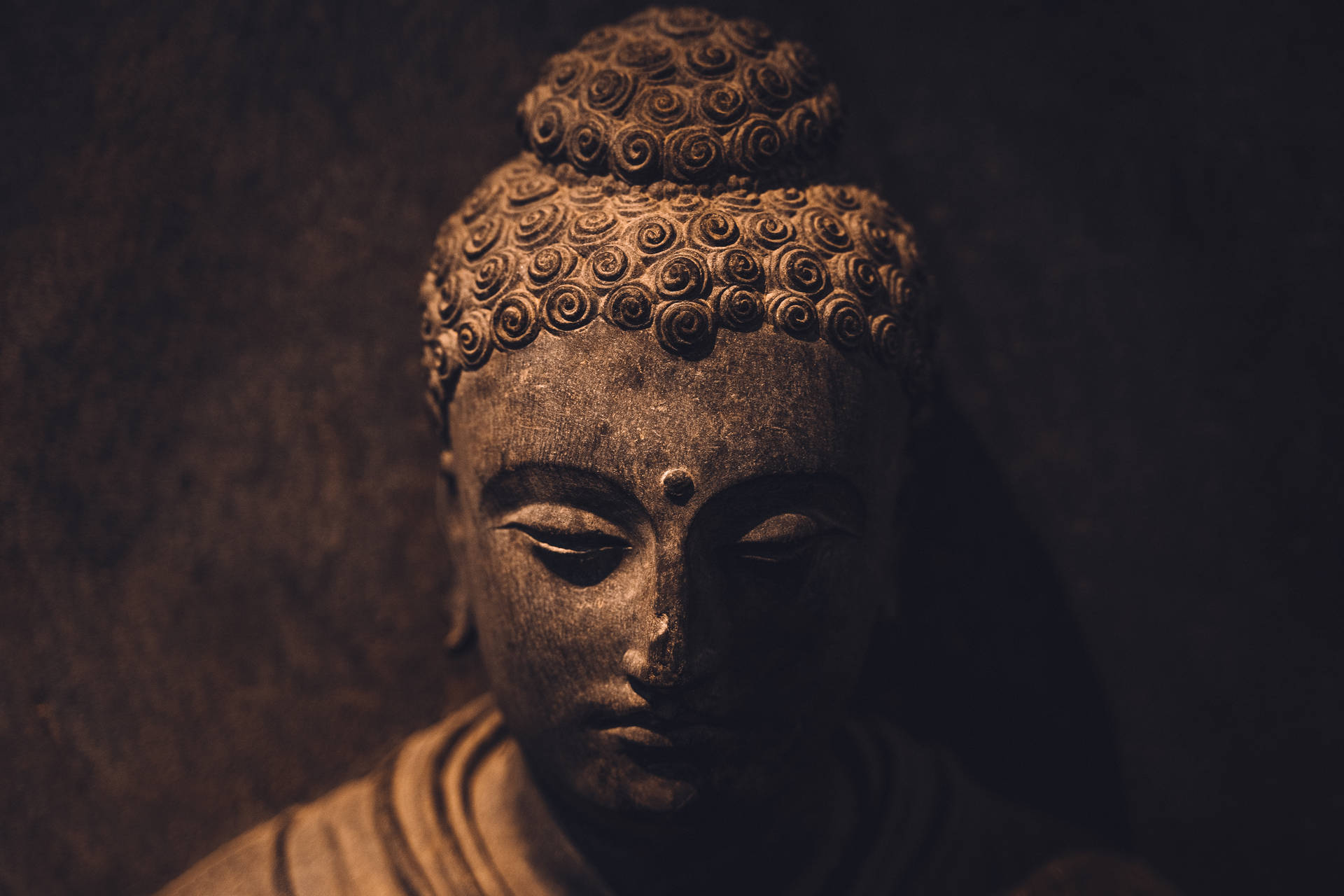 Estatuavintage De Gautam Buddha Fondo de pantalla