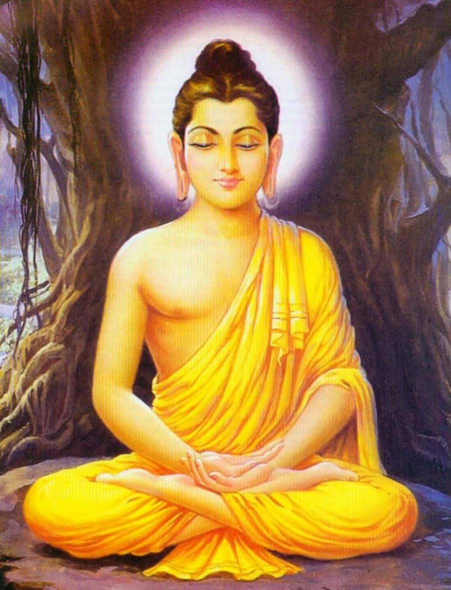 Buddha Sitting In The Forest