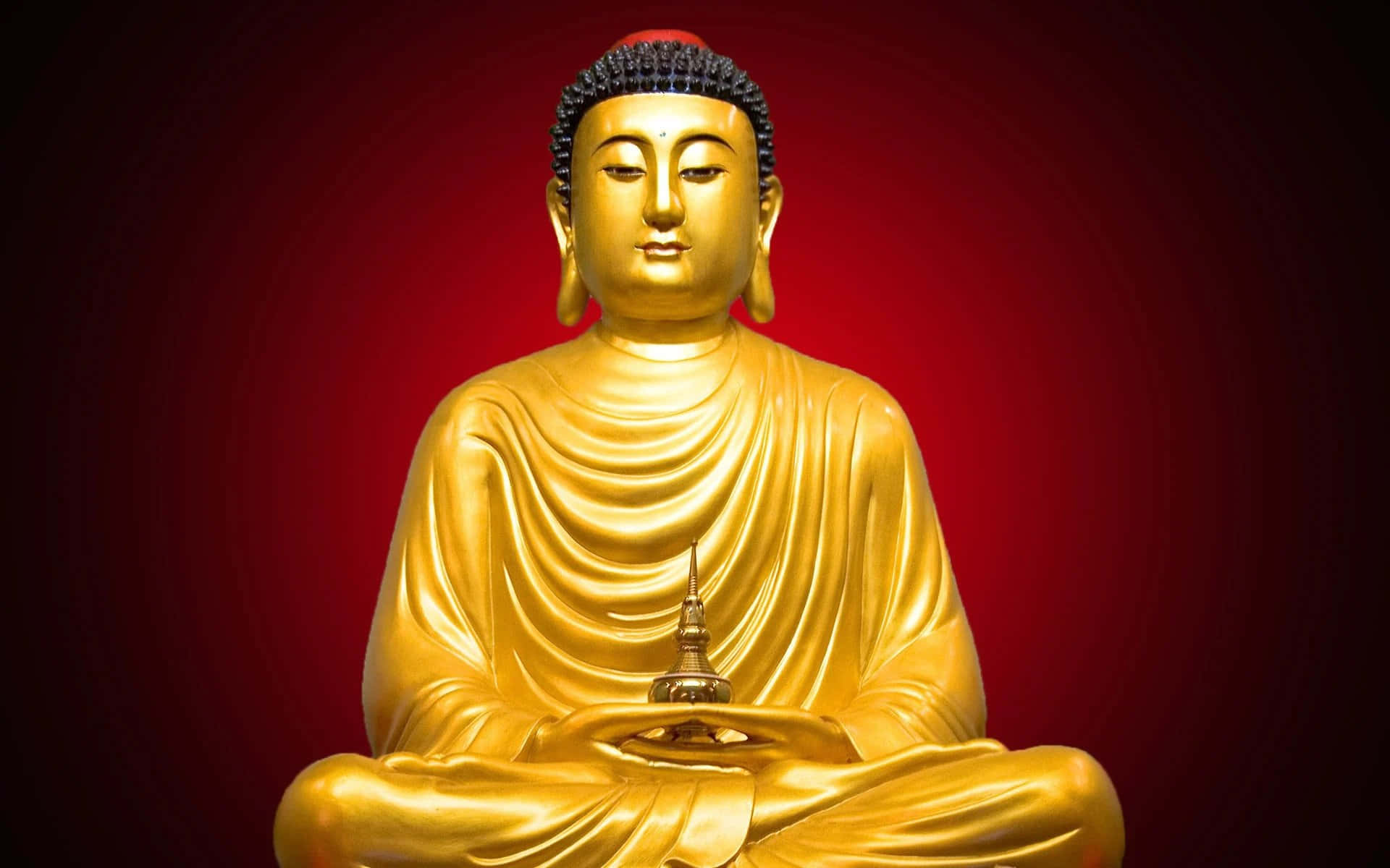 Närgautama Buddha Befinner Sig I Djup Meditation Under Bodhiträdet, Upplever Han Upplysning.