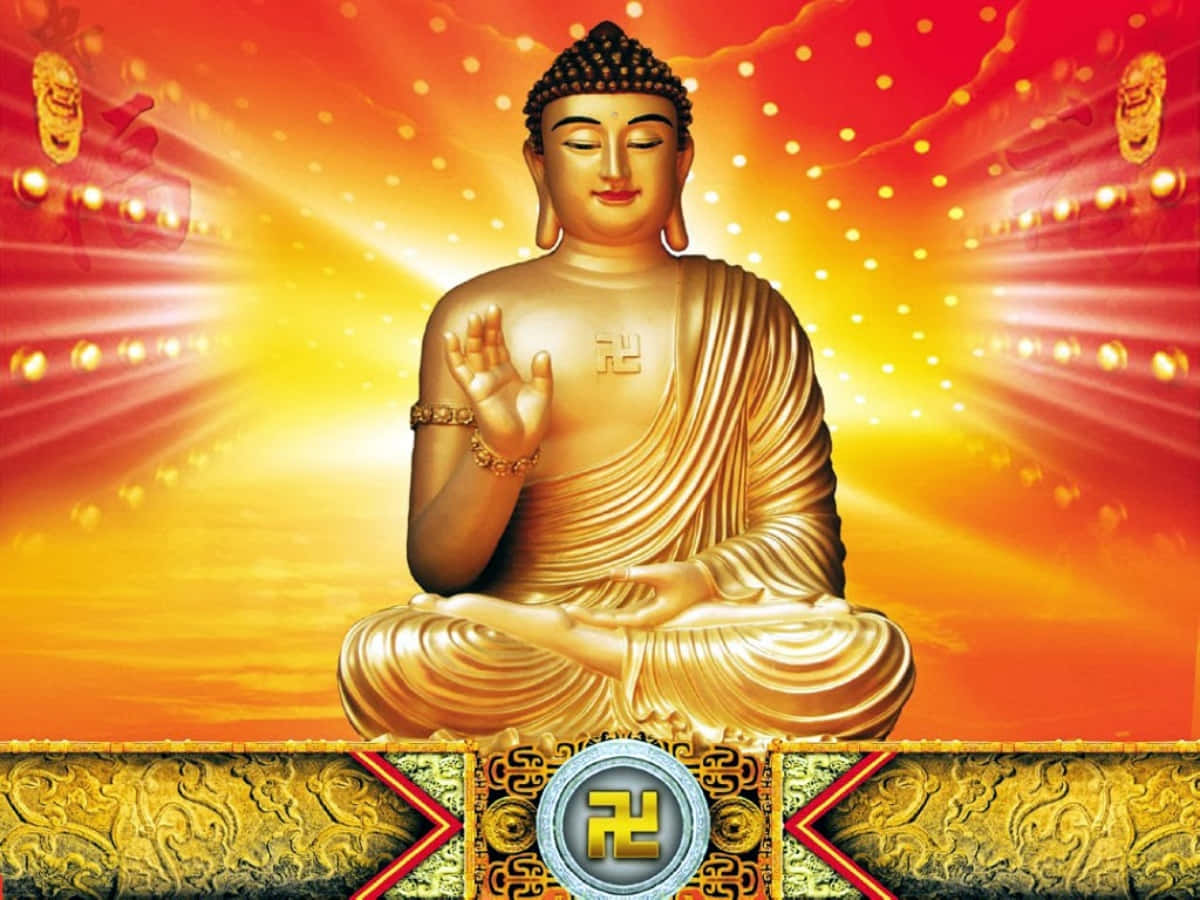 A Statue of Gautama Buddha, the founder of Buddhism