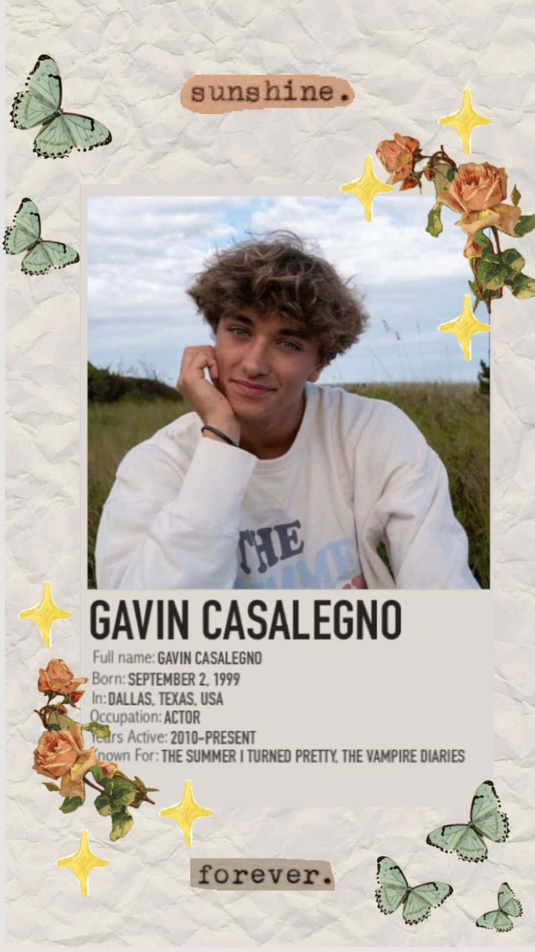 Gavin Casalegno Sunshine Portrait Wallpaper