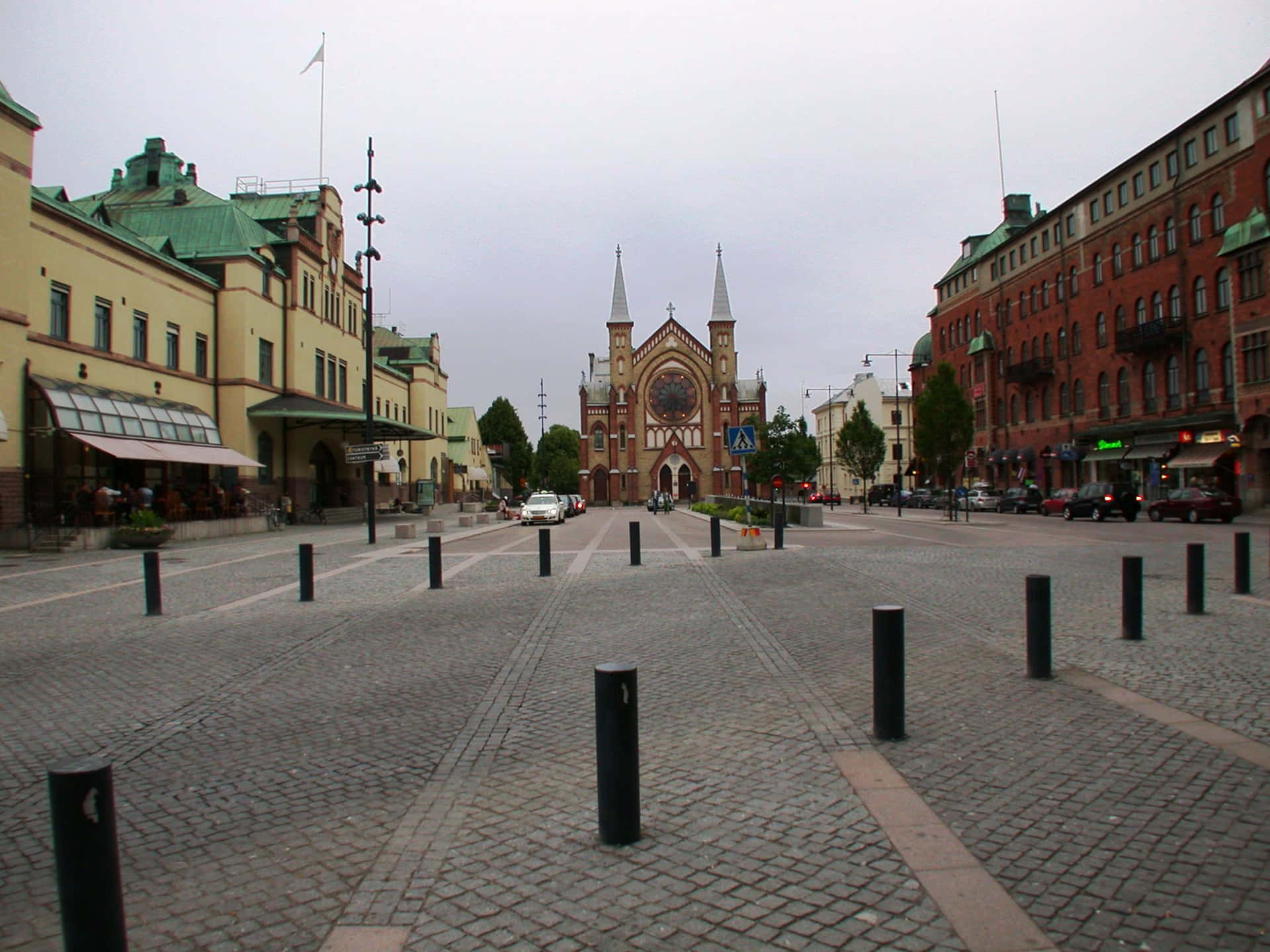 Gavle City Centerwith Cathedral Wallpaper
