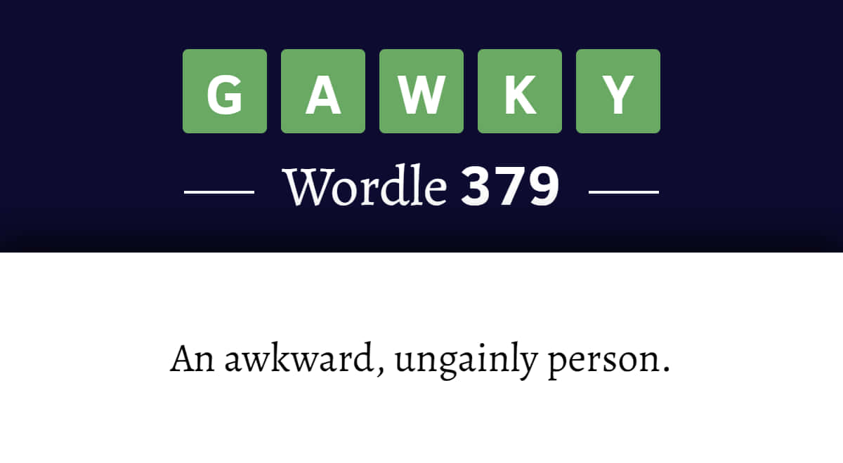 Significadode Gawky En Wordle Fondo de pantalla
