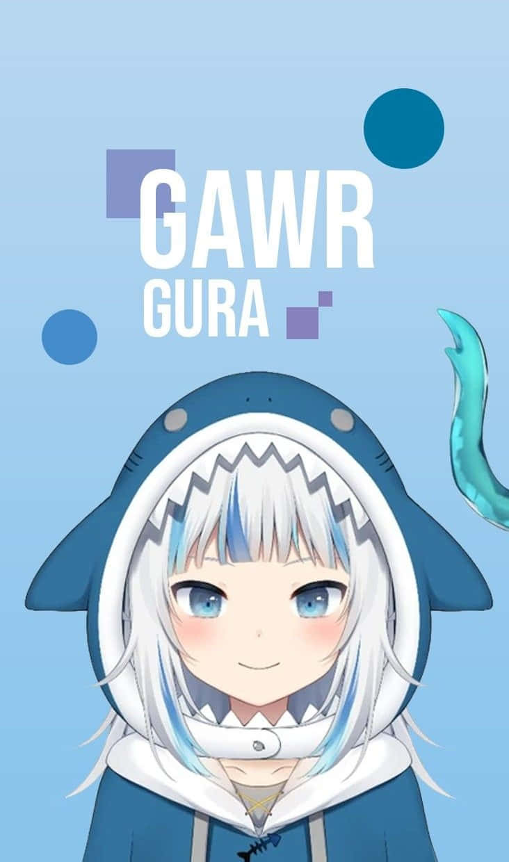 Gawr Gura Anime Style Artwork Wallpaper