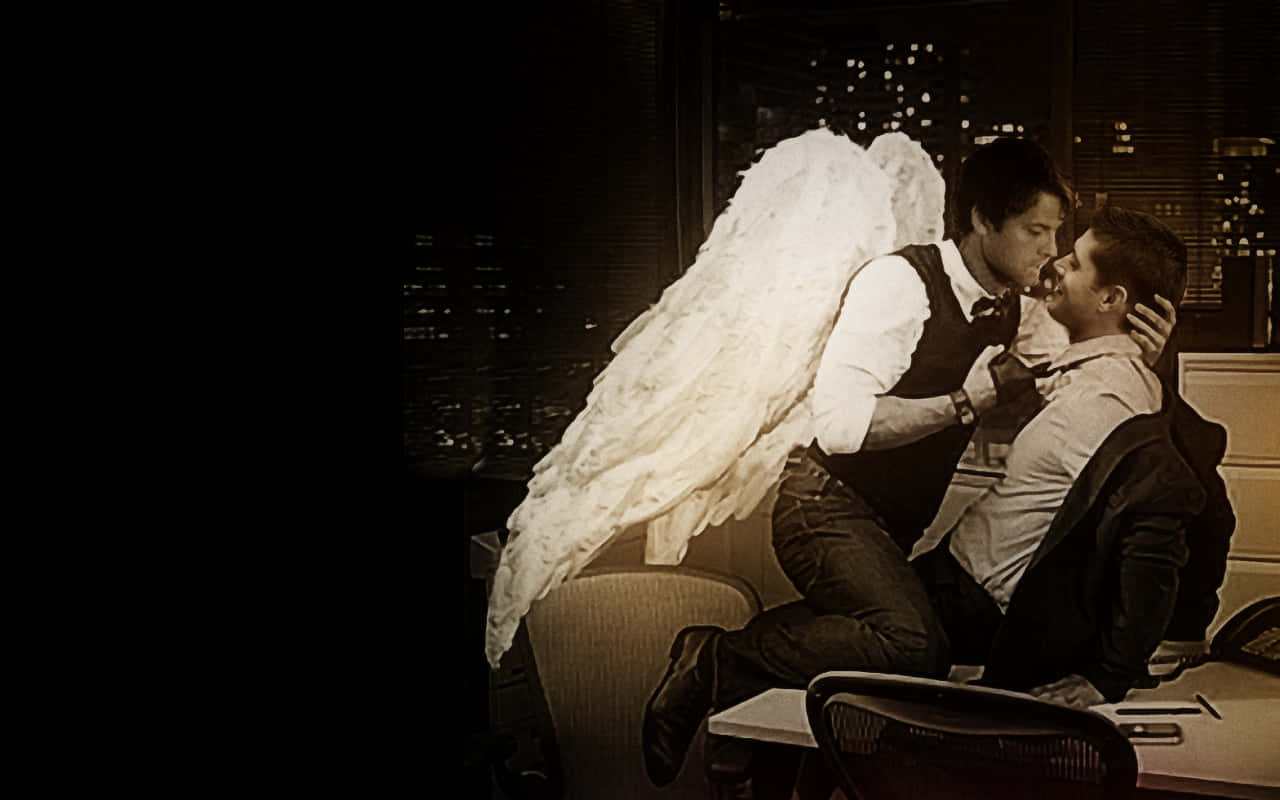 Gay Boys With Angel Wings Background