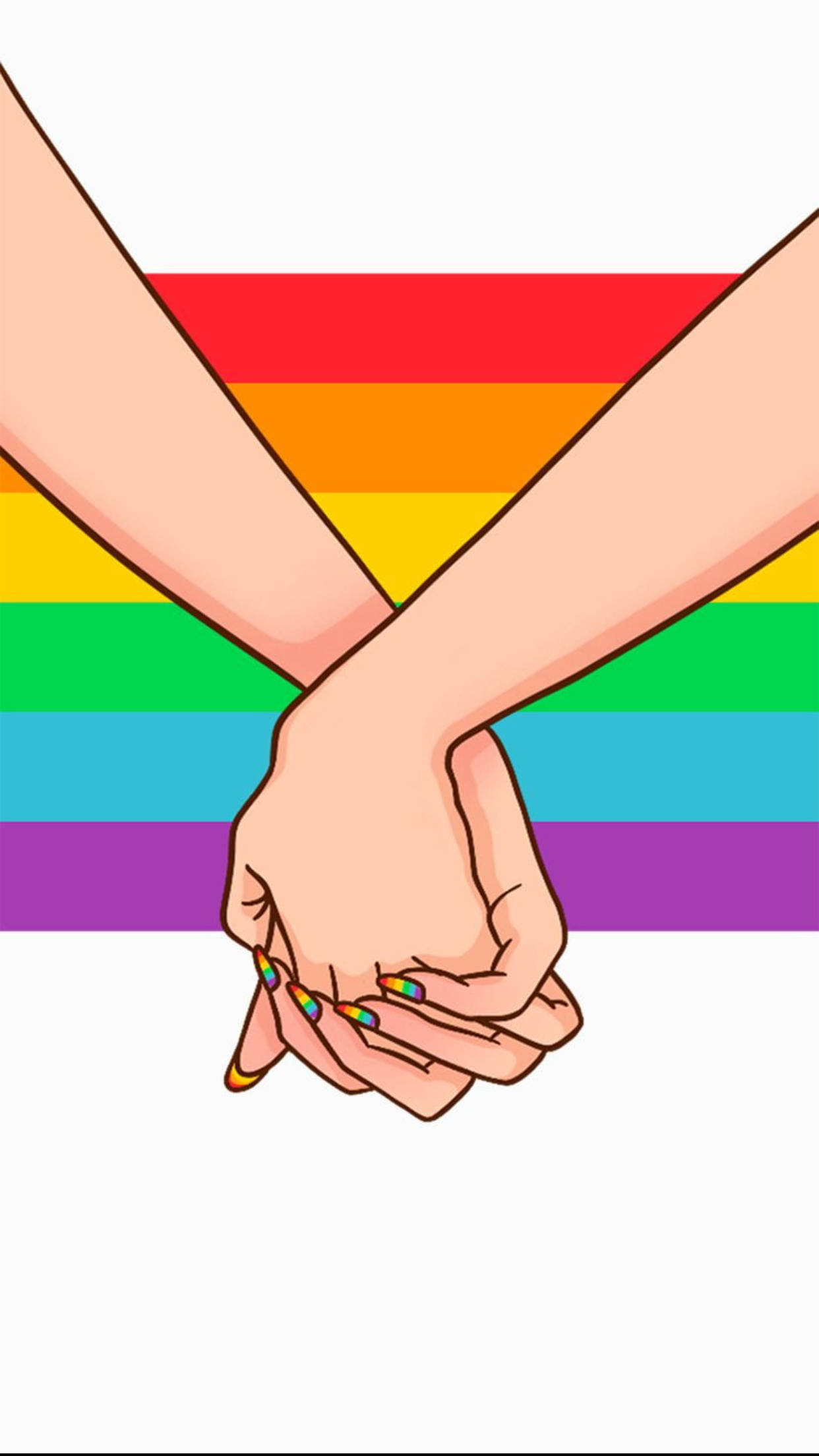 Gay Couple Holding Hands Lgbt Phone Wallpaper