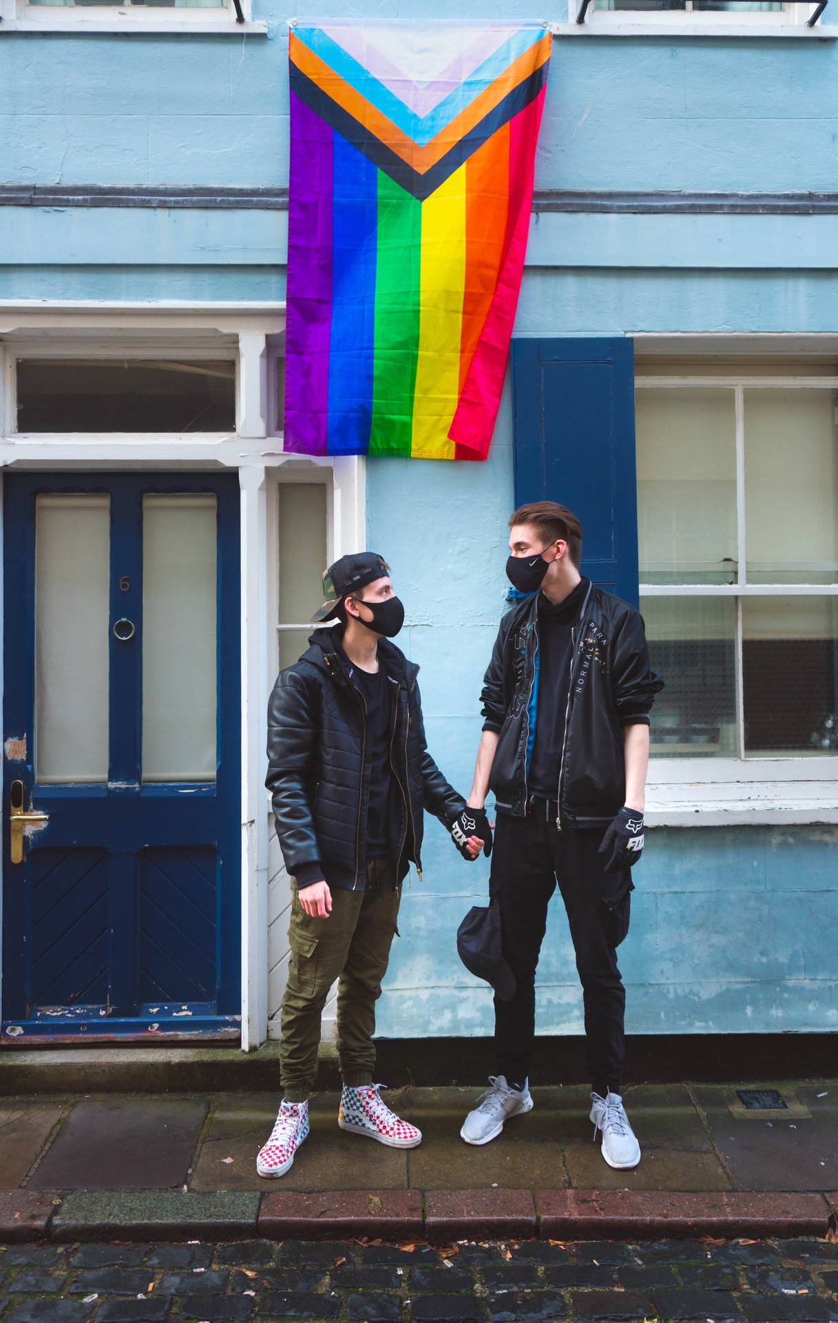 Gay Couple Holding Hands Background