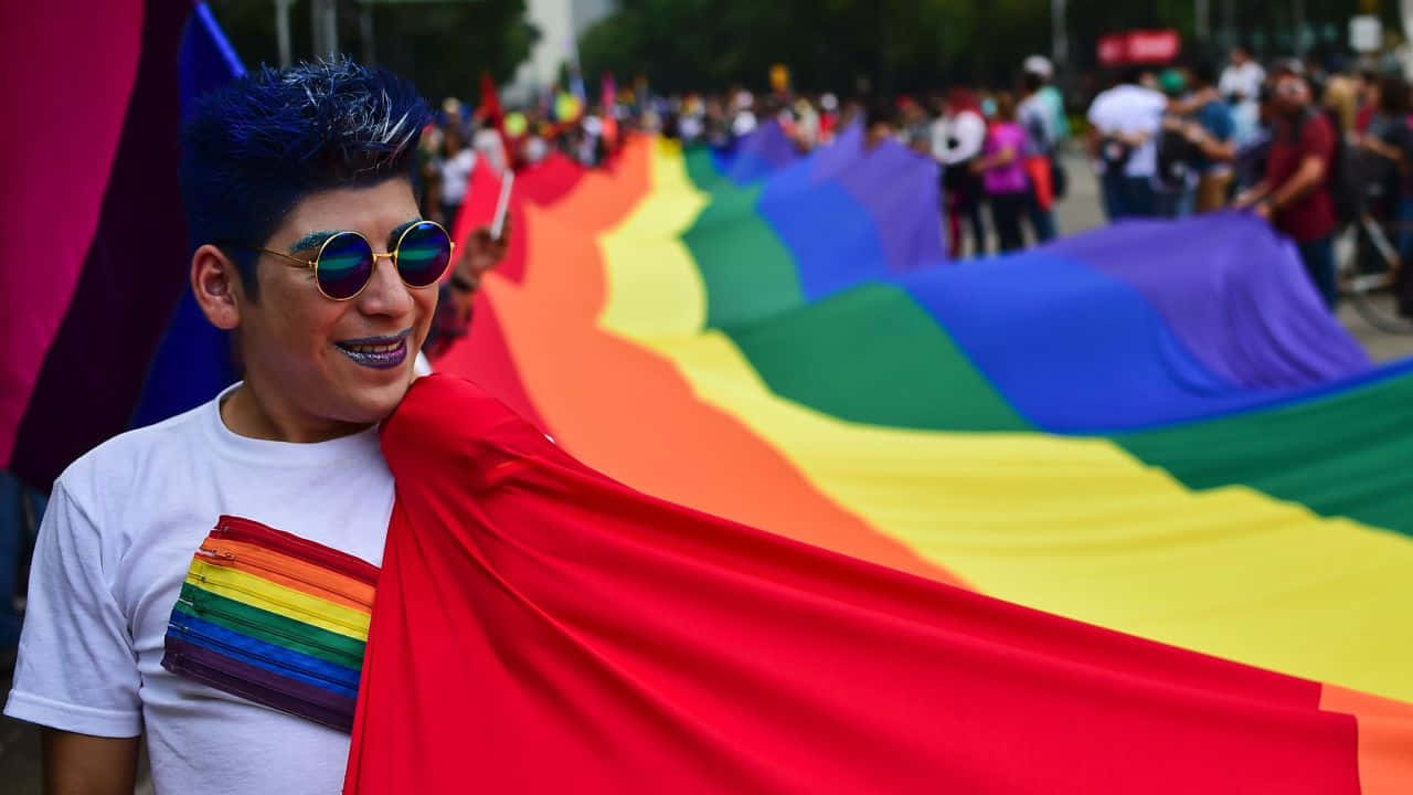 Paratadella Bandiera Gay Latino Sfondo