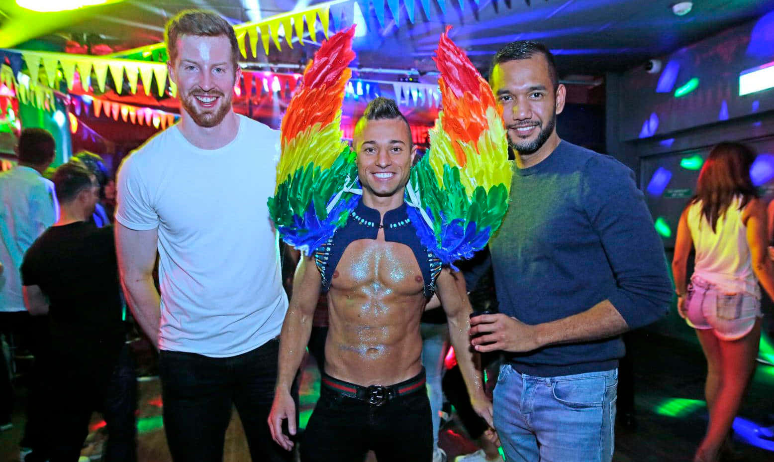 Gay Latino Rainbow Wings Wallpaper
