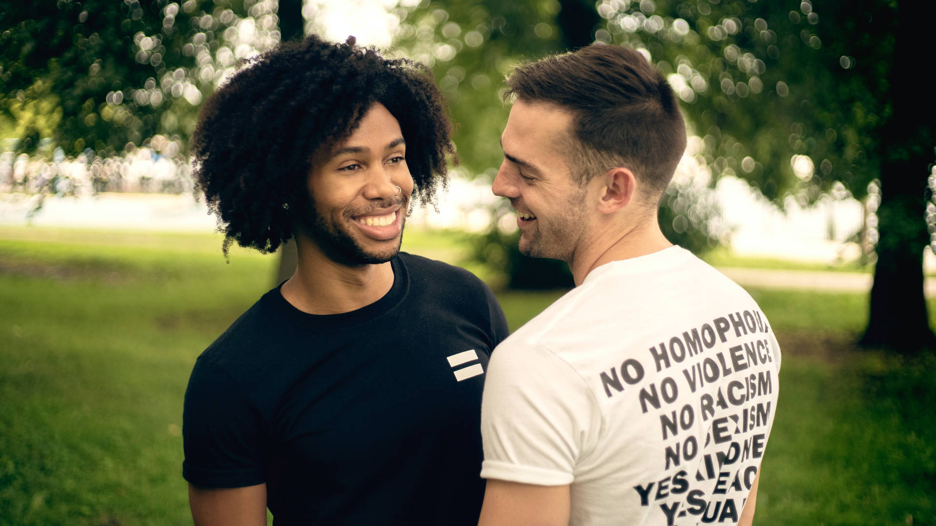 Gay Men Smiling Background