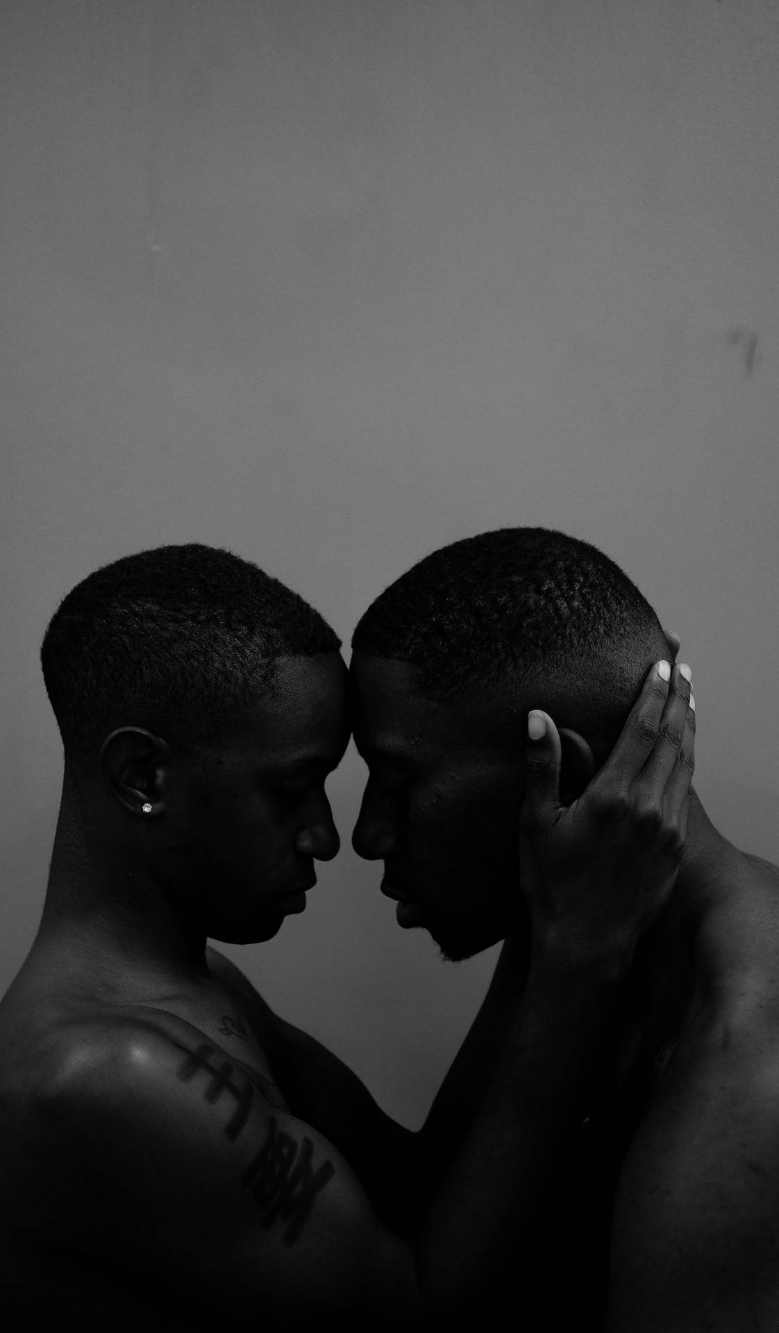 Gay Men Touching Foreheads Picture
