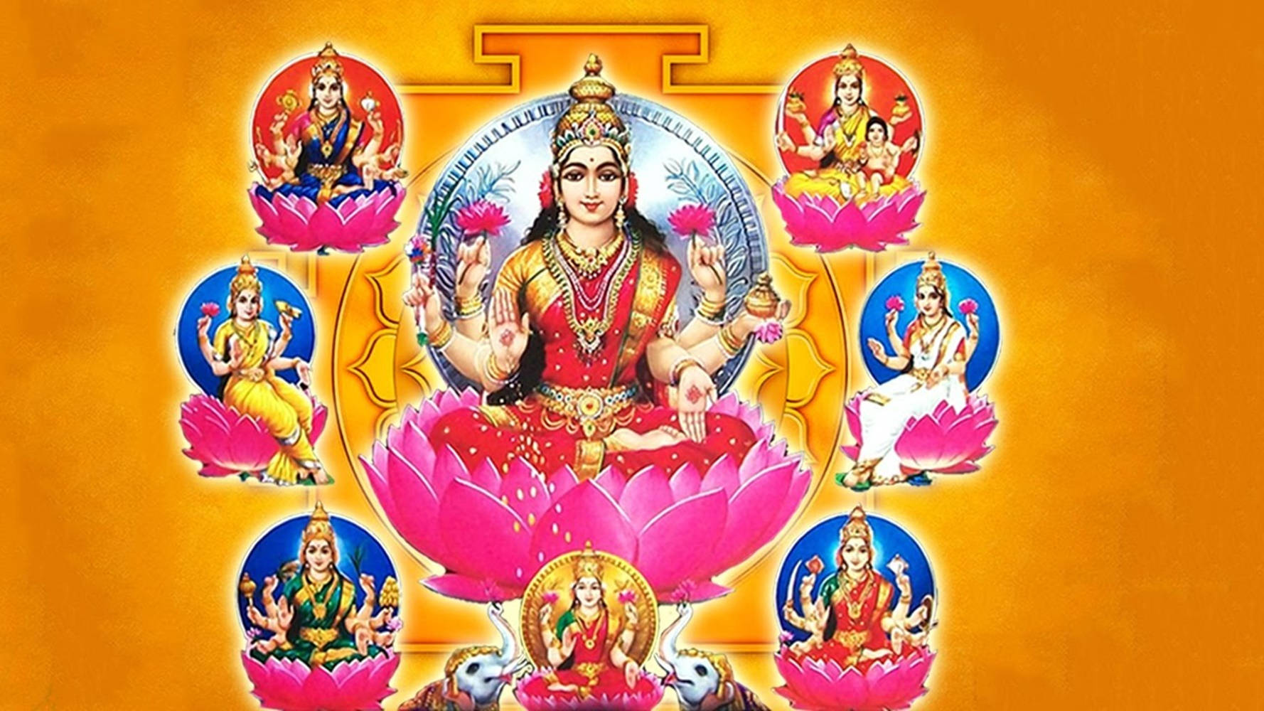 Gayatri Mantra Of Hindu Ashta Lakshmi Wallpaper