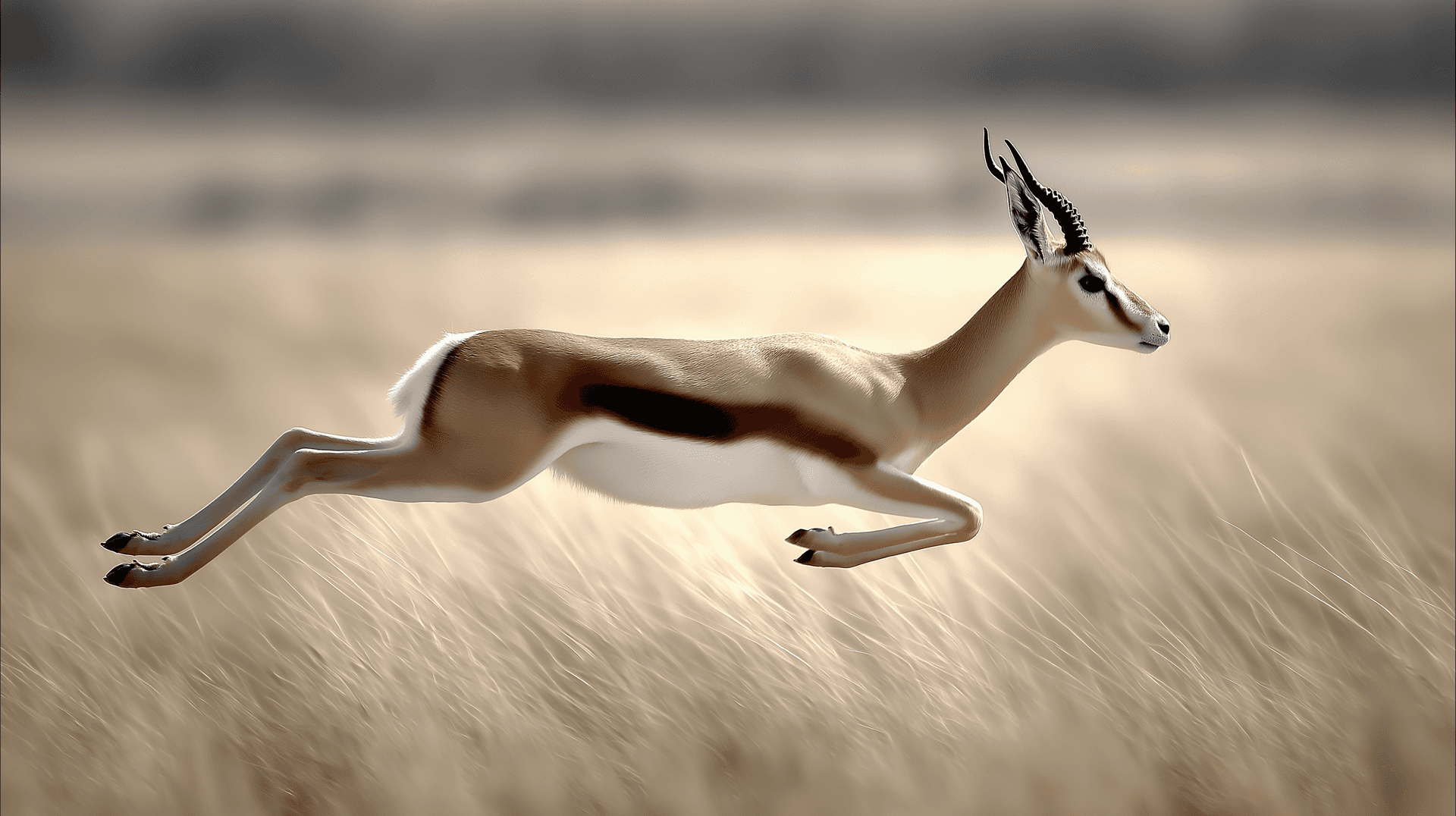 Gazelle Leaping Wallpaper