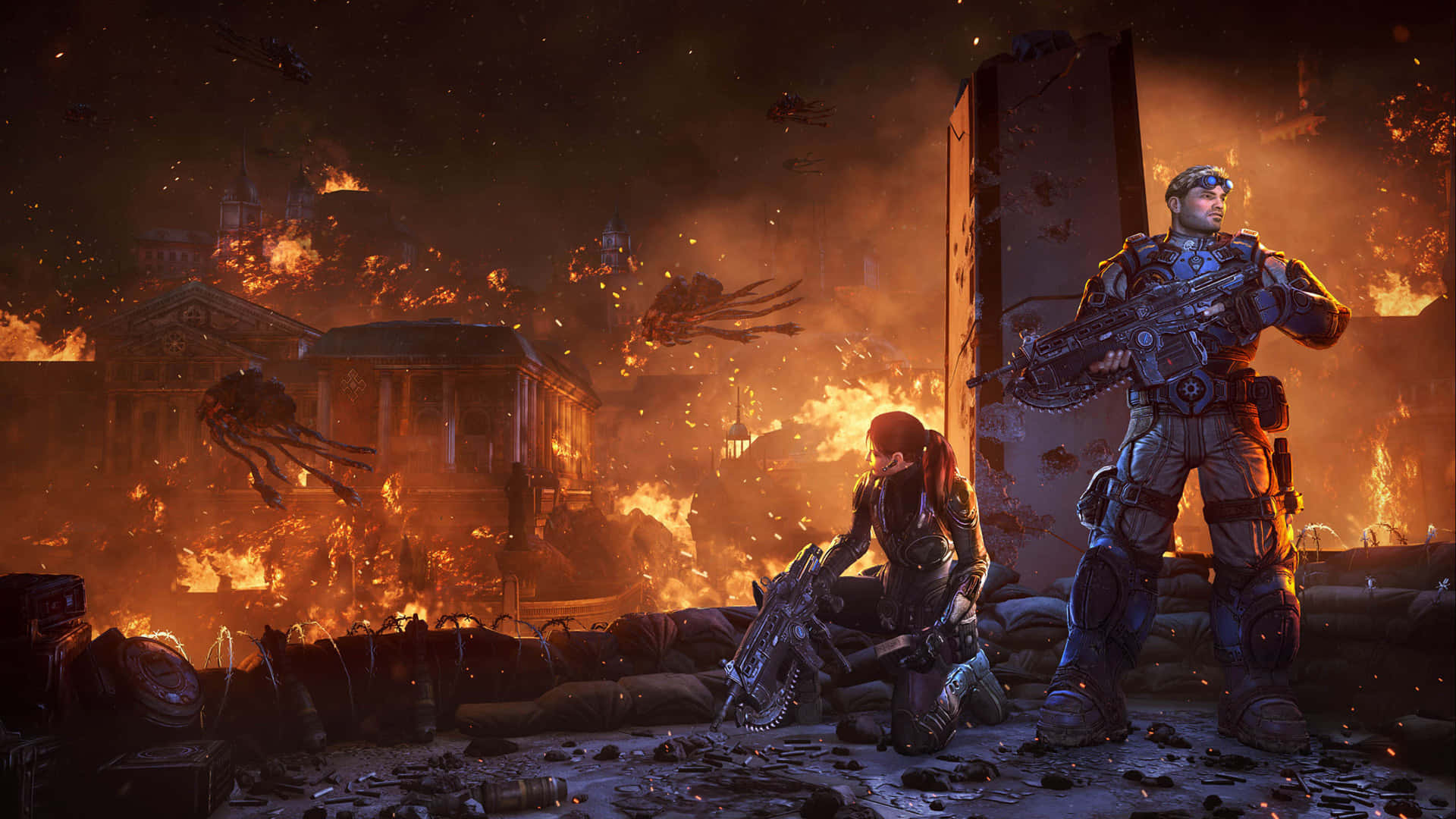 Det originale Gears of War, der baner vejen for andre Xbox-titler. Wallpaper