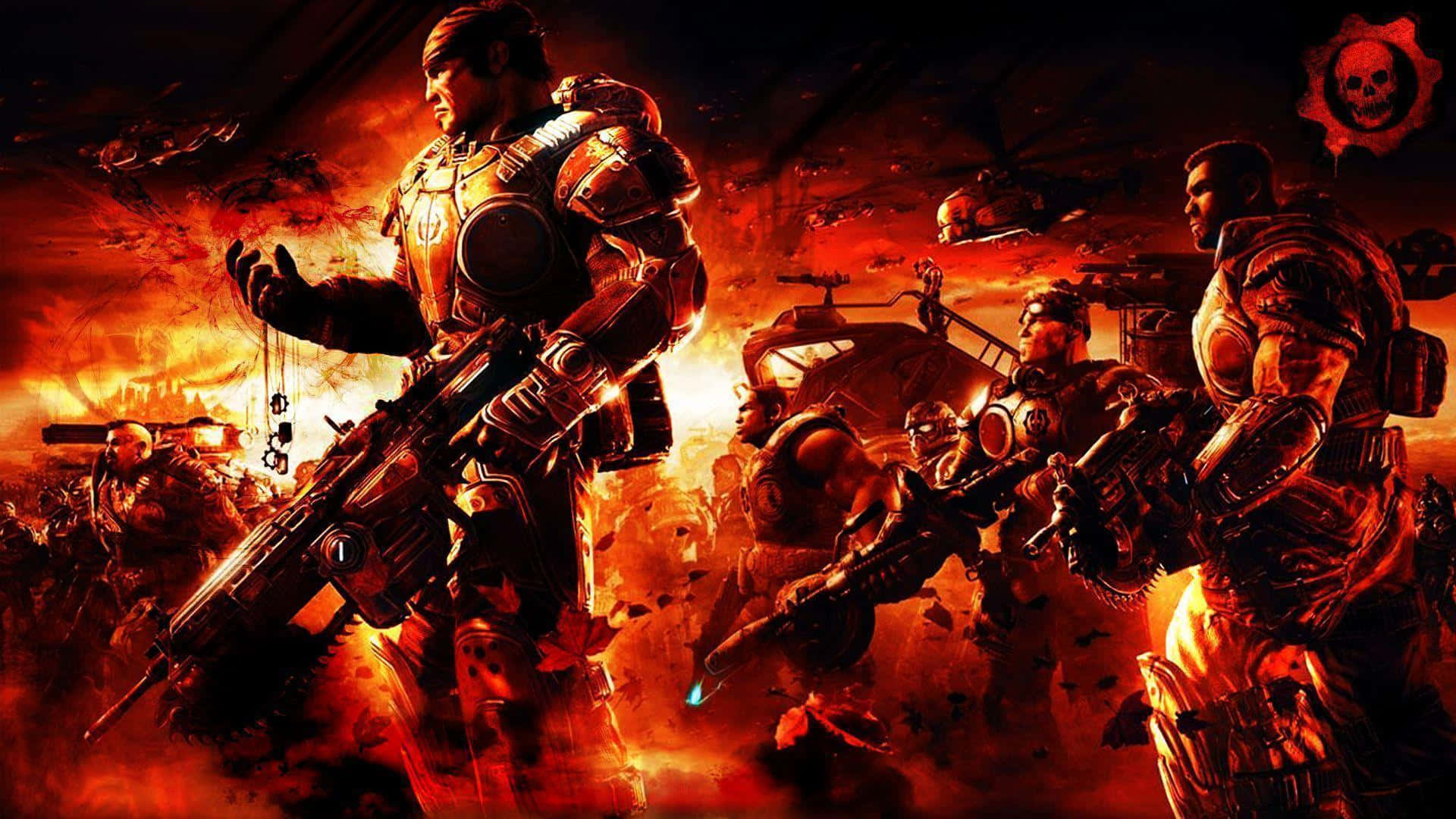 "Gears Of War 1 - Fight the Locust Horde" Wallpaper