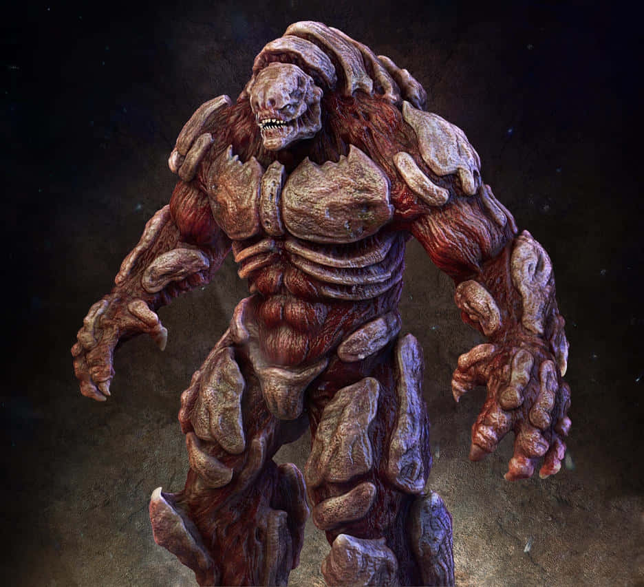 Gears Of War 1 Monster Scene Tapet: Et monster tapet baseret på Gears of War 1. Wallpaper
