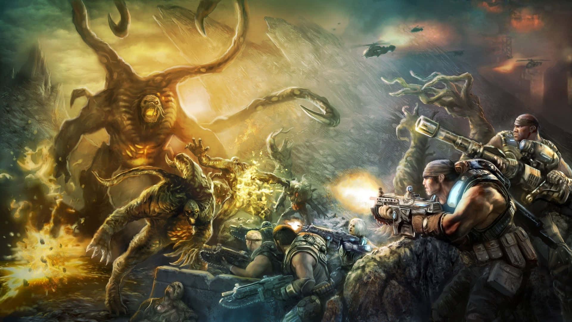 Gears_of_ War_3_ Epic_ Battle_ Artwork Wallpaper
