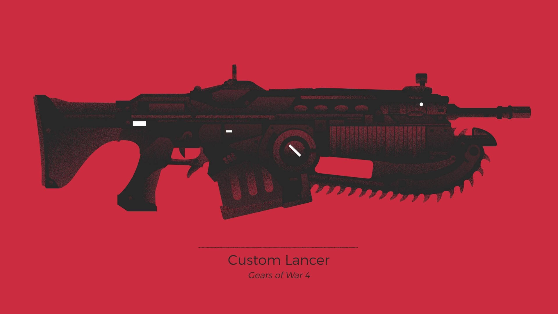 Gearsof War 4 Rifle De Asalto Lancer Personalizado Fondo de pantalla