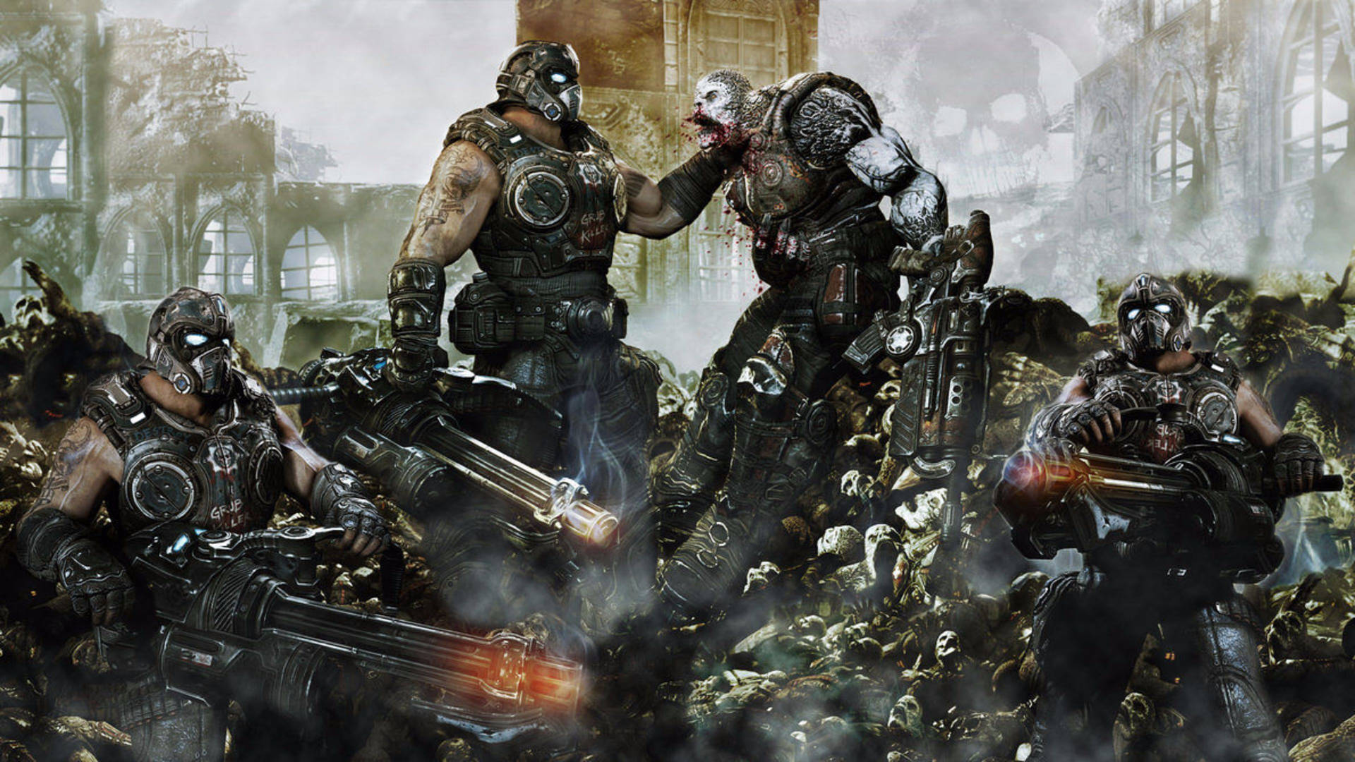 Gear of War 4 blodige Duel Scenarier Tapet Wallpaper
