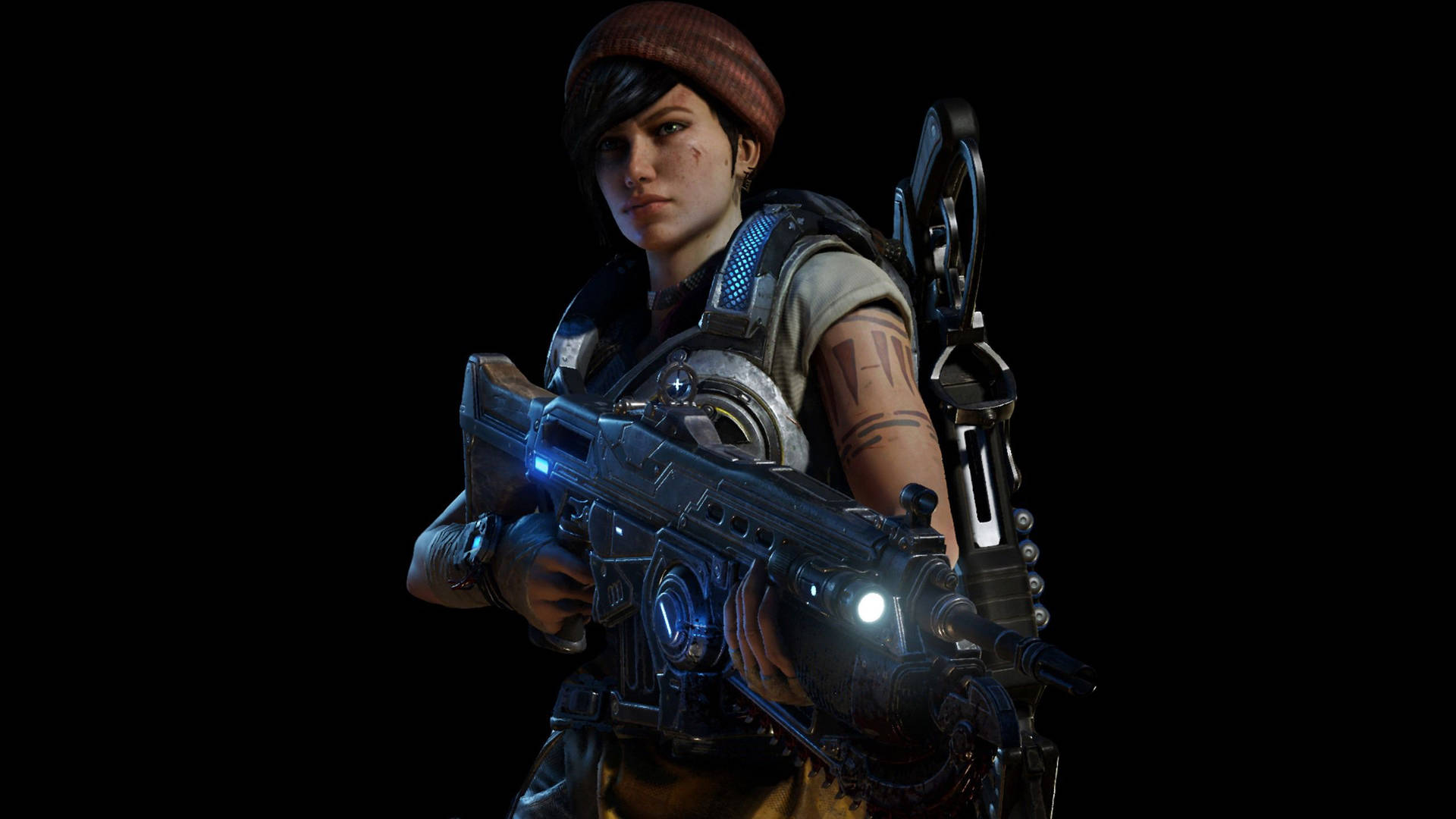 Gears Of War 4 Kait With Rifle Wallpaper