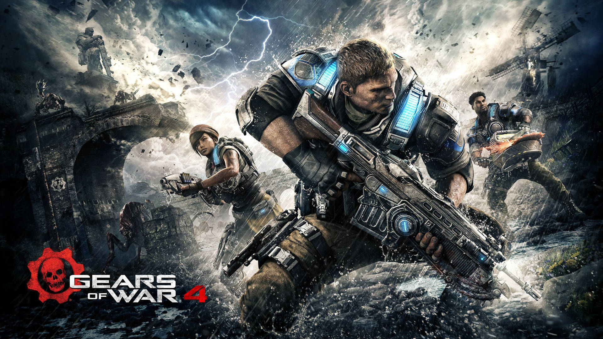 Personajesprincipales De Gears Of War 4. Fondo de pantalla