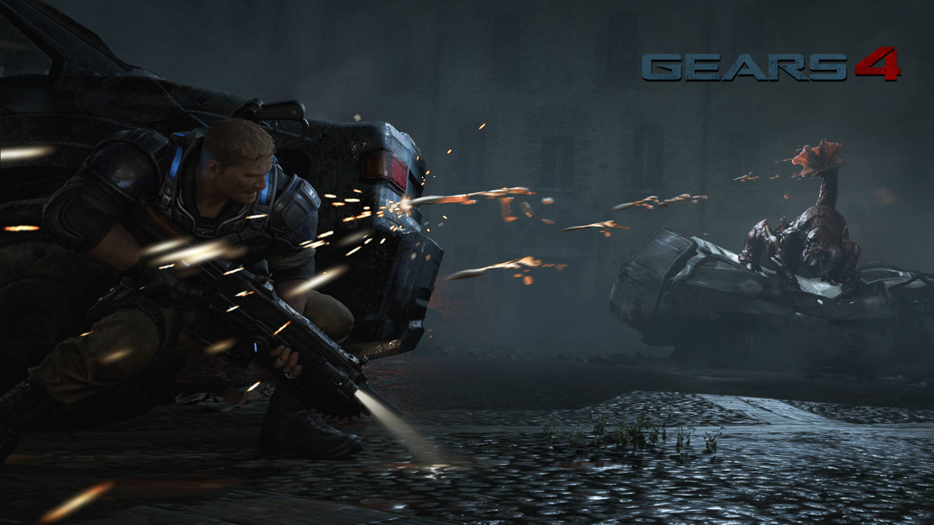 Gearsof War 4 - Pouncer En Auto. Fondo de pantalla