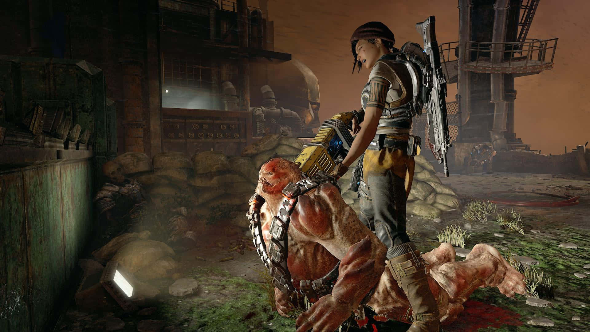 Bilddödliga Gräshoppor Från Gears Of War 5 Wallpaper
