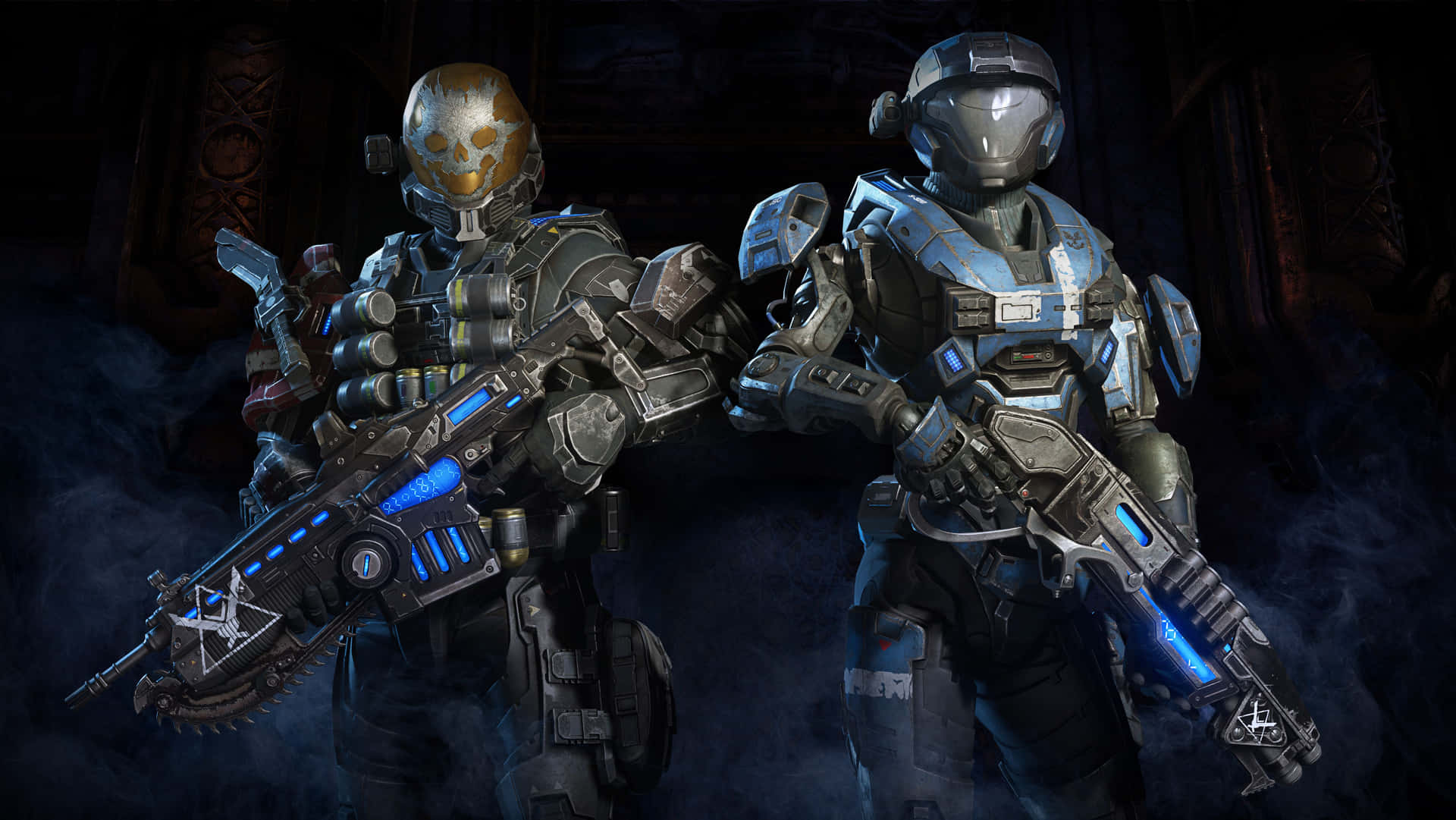 Halo And Gears Of War 5 Collaboration Wallpaper