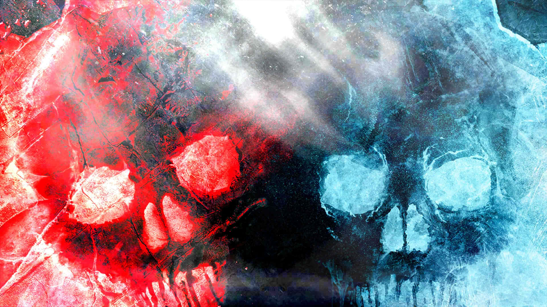 Gears Of War 5 Rød Og Blå Tjernet Tapet Wallpaper