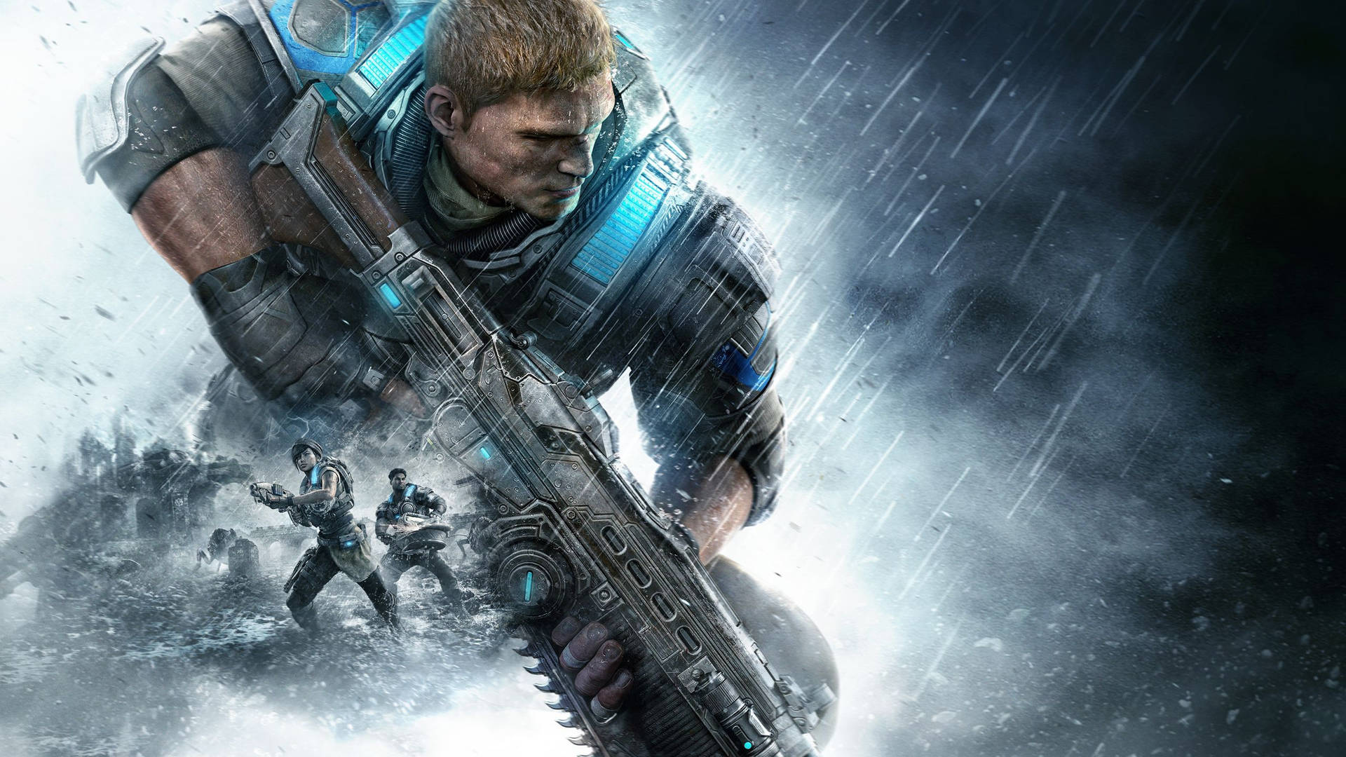 Gears Of War 5 In Storm Action Wallpaper