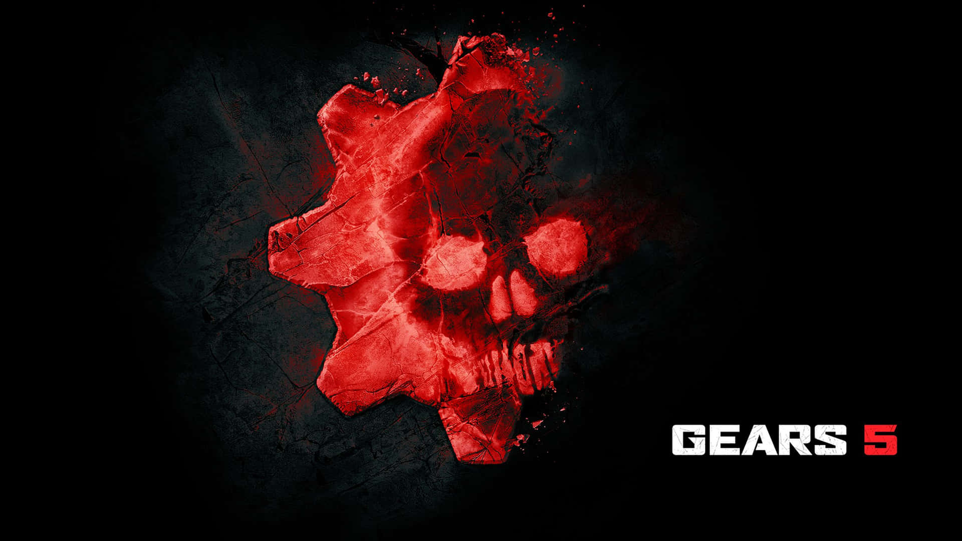 Gearsof War 5 Röd Logotyp. Wallpaper