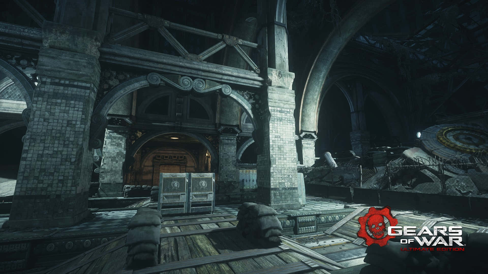 Gears Of War U E_ Abandoned Cathedral Interior Wallpaper